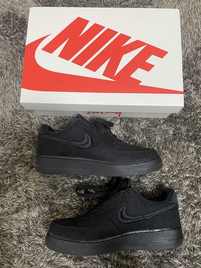 Stussy × Nike Air Force 1 Low "Triple Black"