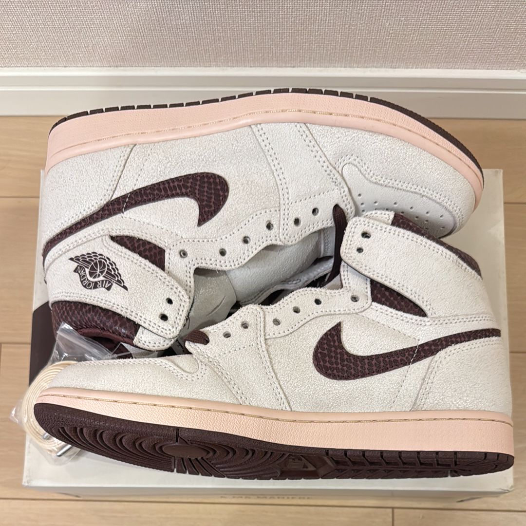A Ma Maniere × Nike Air Jordan 1 Retro High OG "Sail and Burgundy"