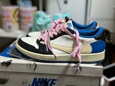 Travis Scott × fragment design × Nike Air Jordan 1 Low OG SP "Military Blue"