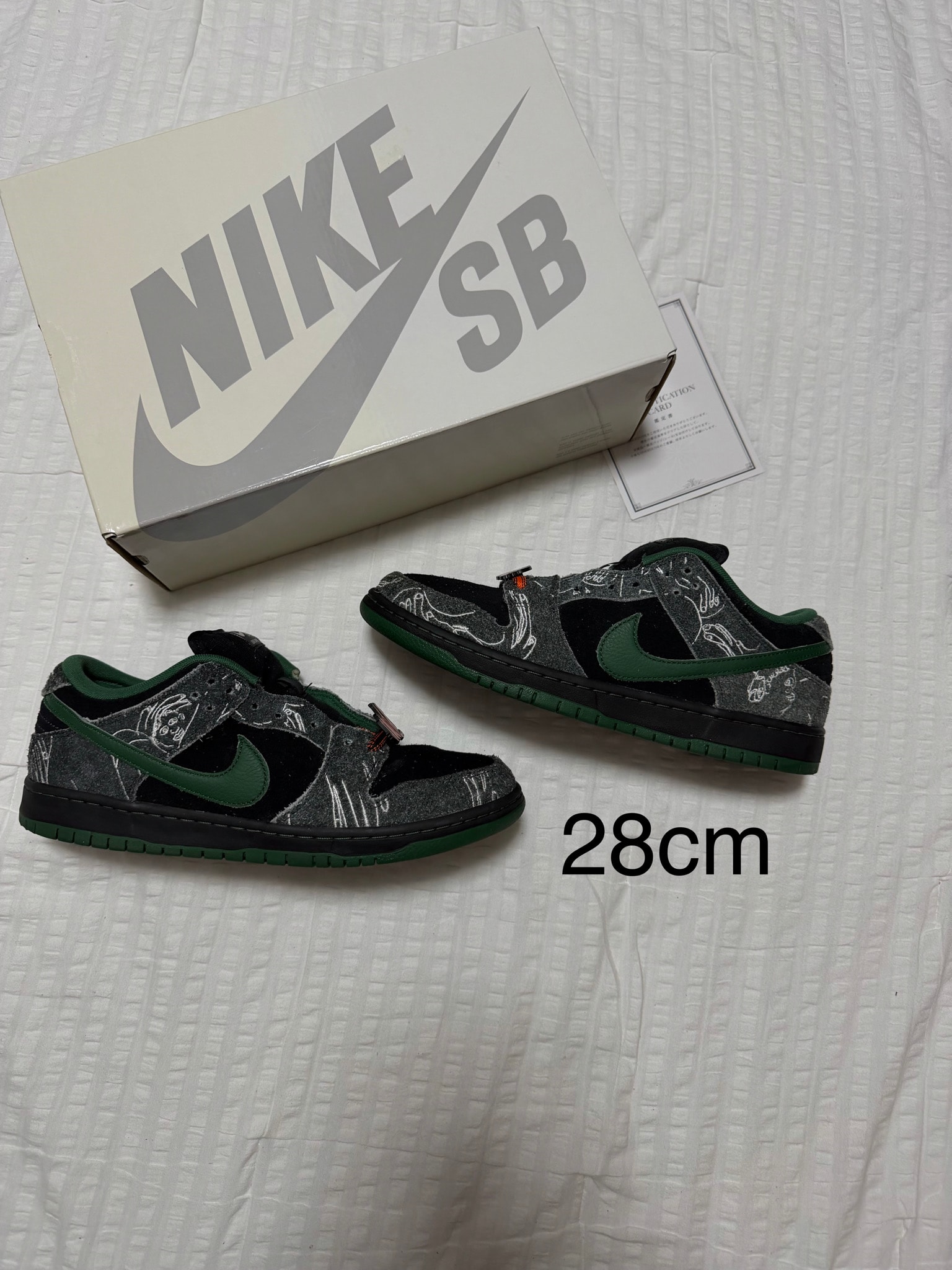 There Skateboards × Nike SB Dunk Low Pro "Anthracite and Gorge Green"