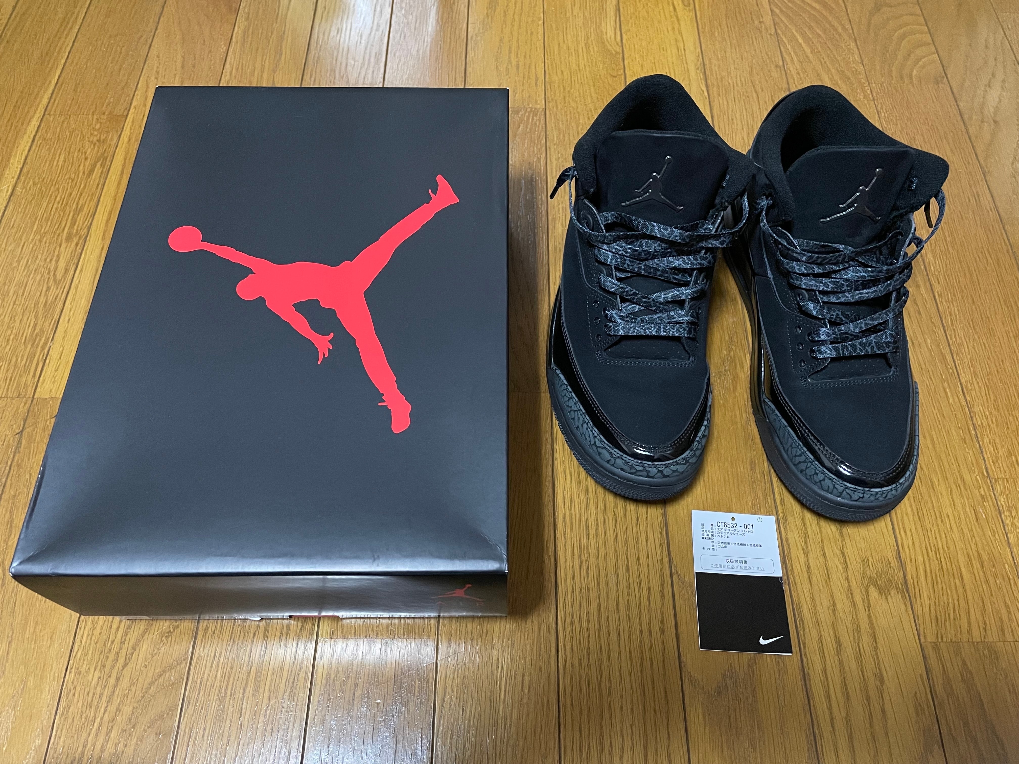 ナイキ エアジョーダン3 レトロ "ブラックキャット" (2025)