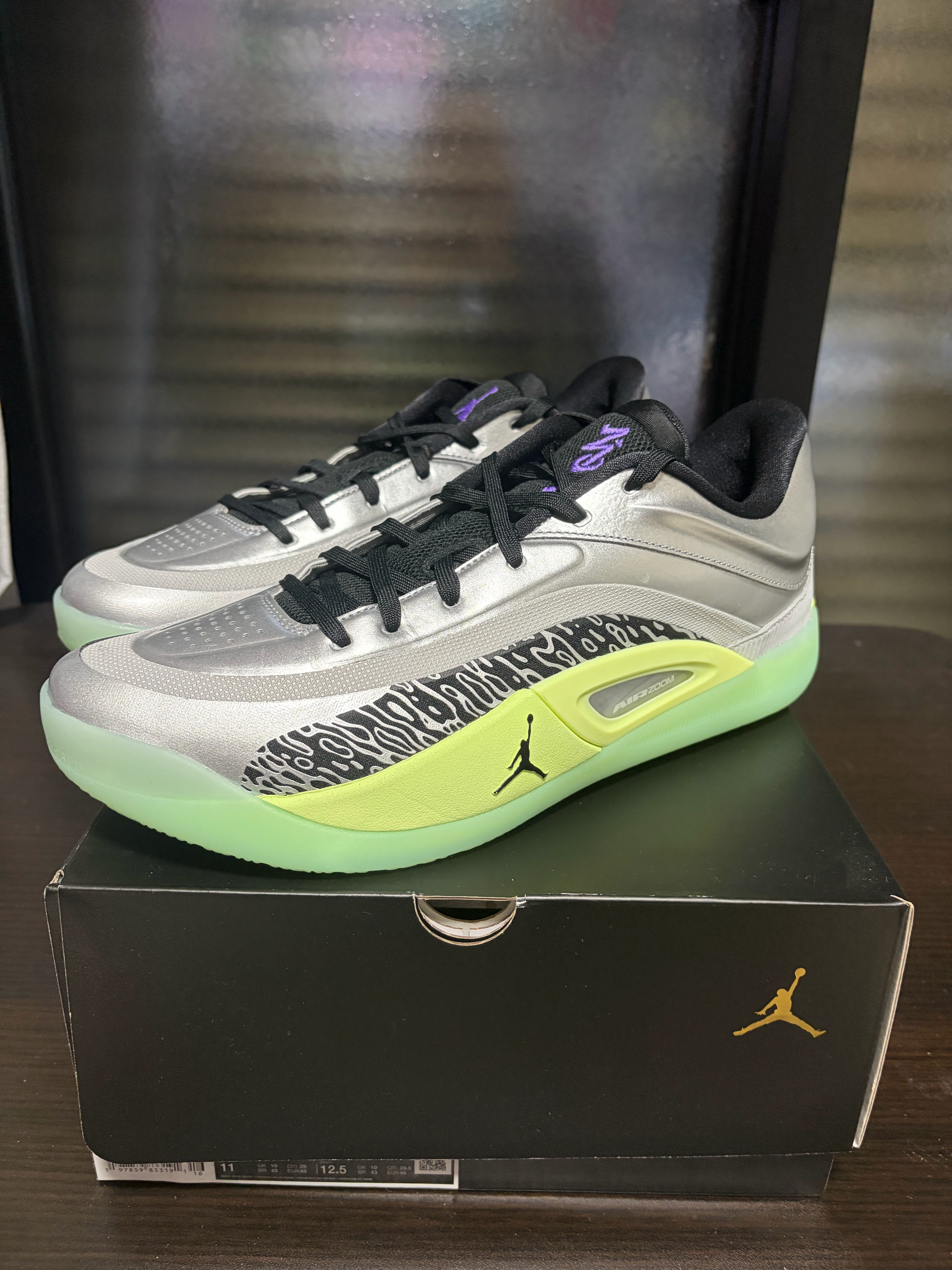 Nike Jordan Zion 4 "Grey Fog/Metallic Silver/Action Grape/Black" (FB1802-005/FD0591-005)