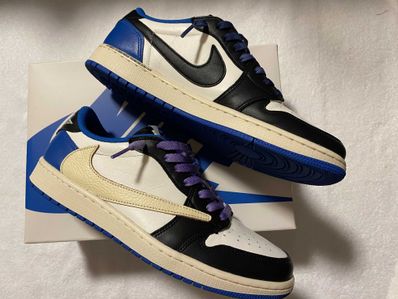 Travis Scott × fragment design × Nike Air Jordan 1 Low OG SP "Military Blue"