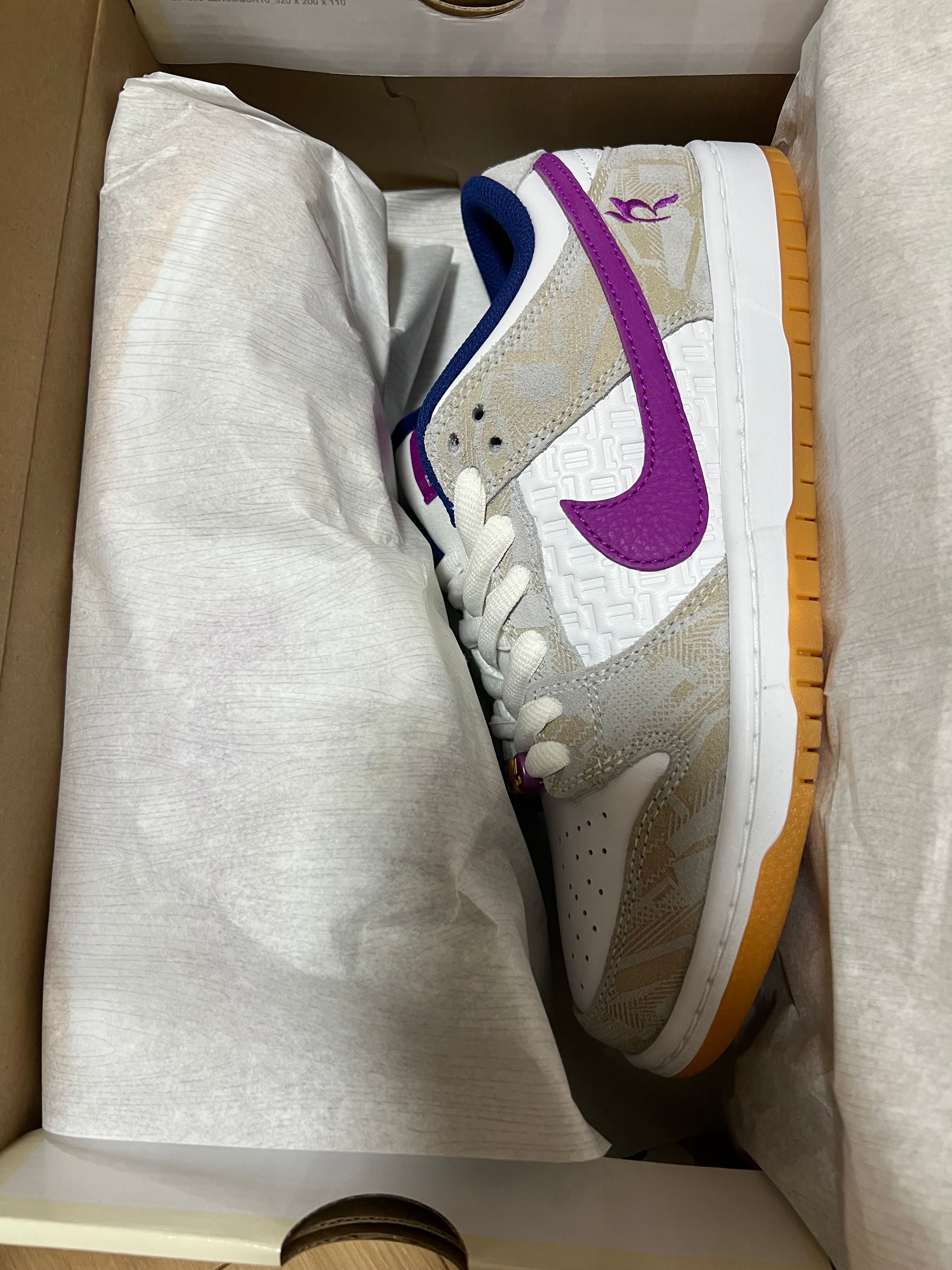 Rayssa Leal × Nike SB Dunk Low PRM "Pure Platinum and Vivid Purple"