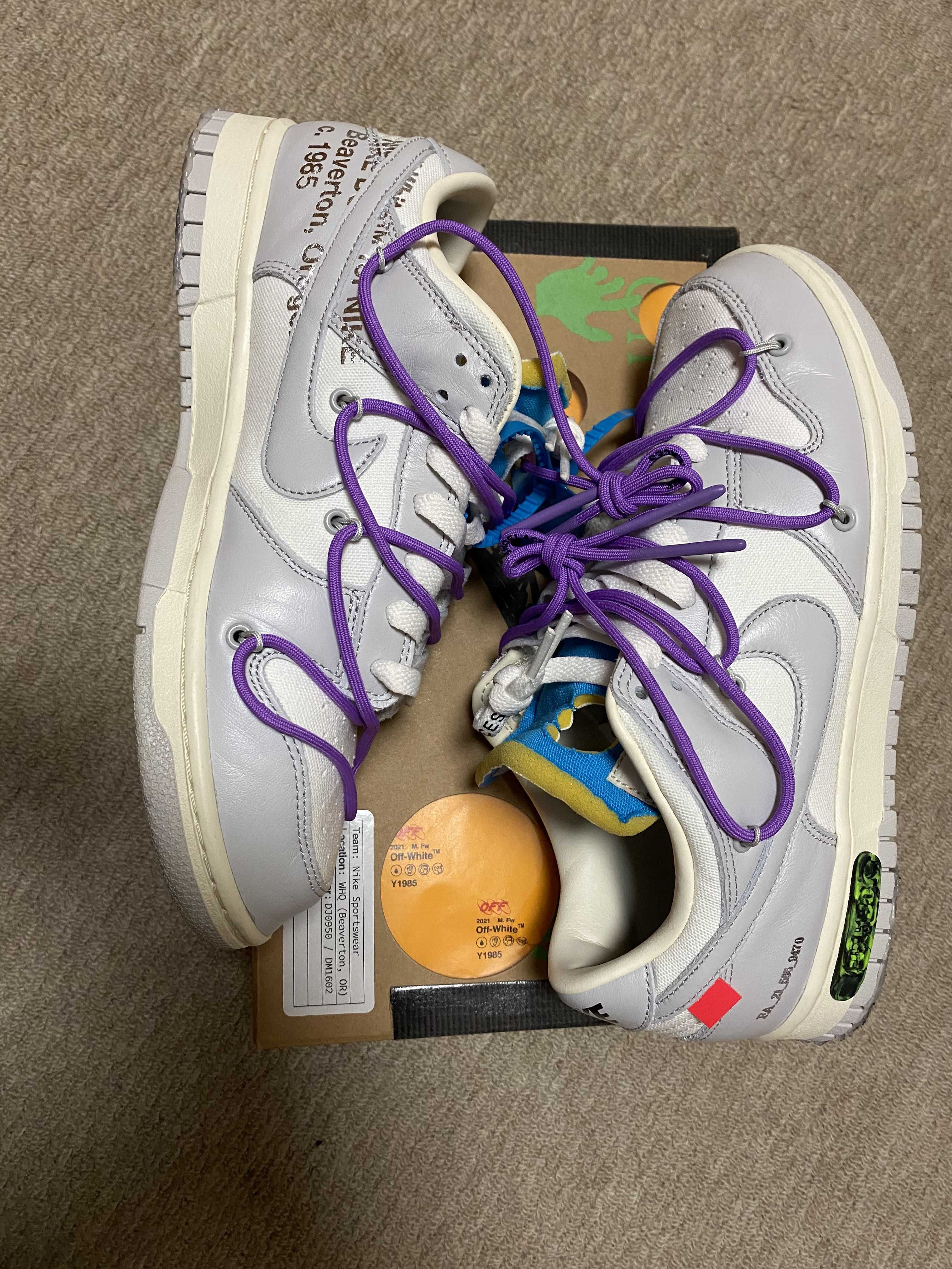 Off-White × Nike Dunk Low "Sail/Neutral Gray"