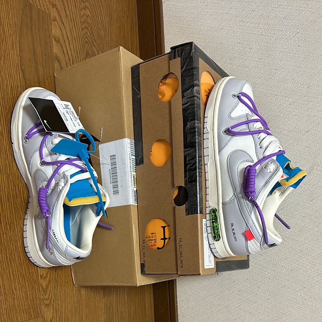 Off-White × Nike Dunk Low "Sail/Neutral Gray"