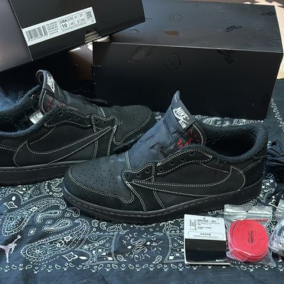 Travis Scott × Nike Air Jordan 1 Low OG SP "Black Phantom"