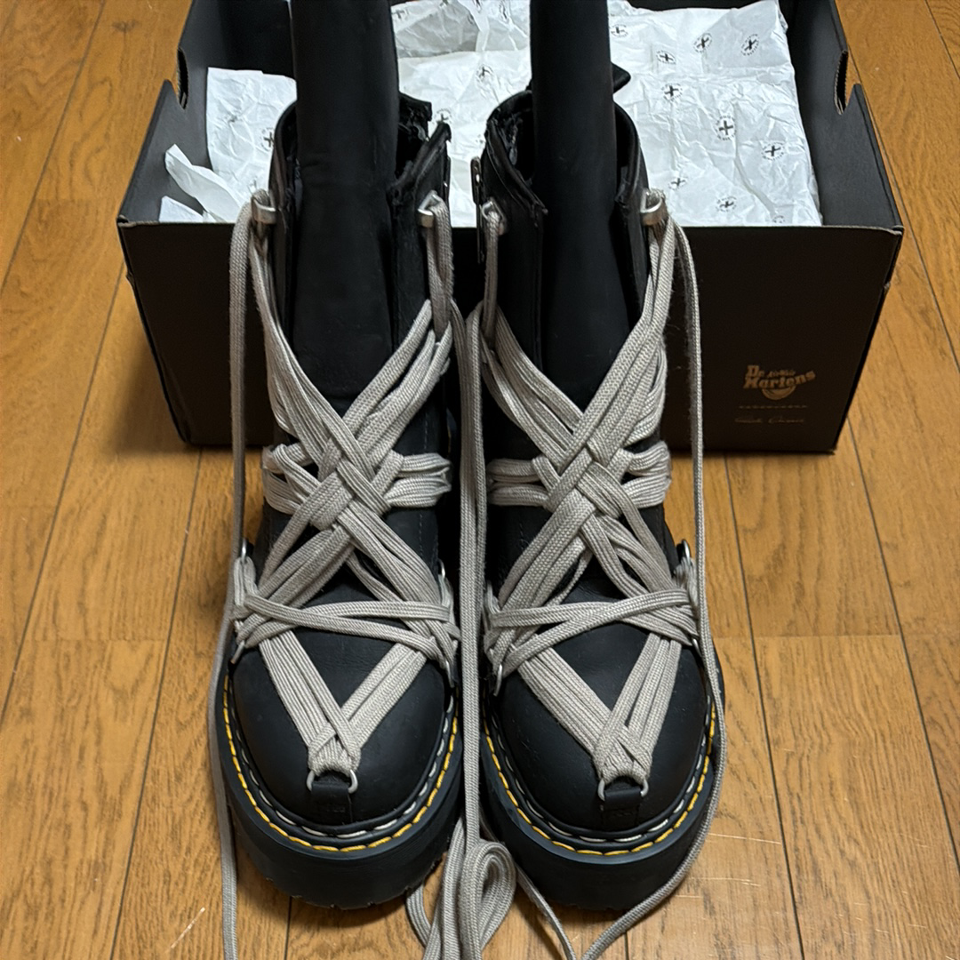 Rick Owens × Dr.Martens 1460 Quad Sole Megalace Boot "Black"