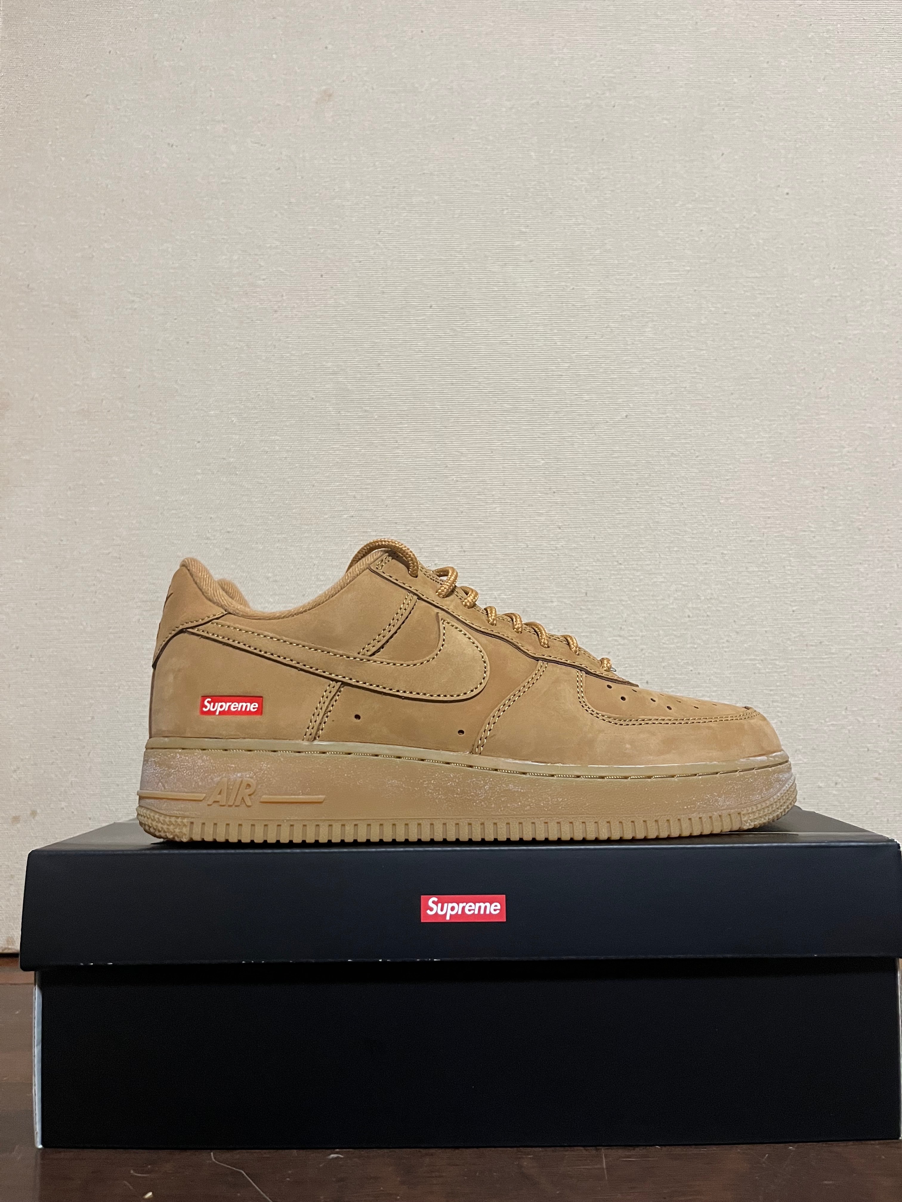 Supreme × Nike Air Force 1 Low "Flax/Wheat"