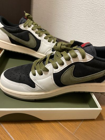 Travis Scott × Nike Women's Air Jordan 1 Low OG "Medium Olive"