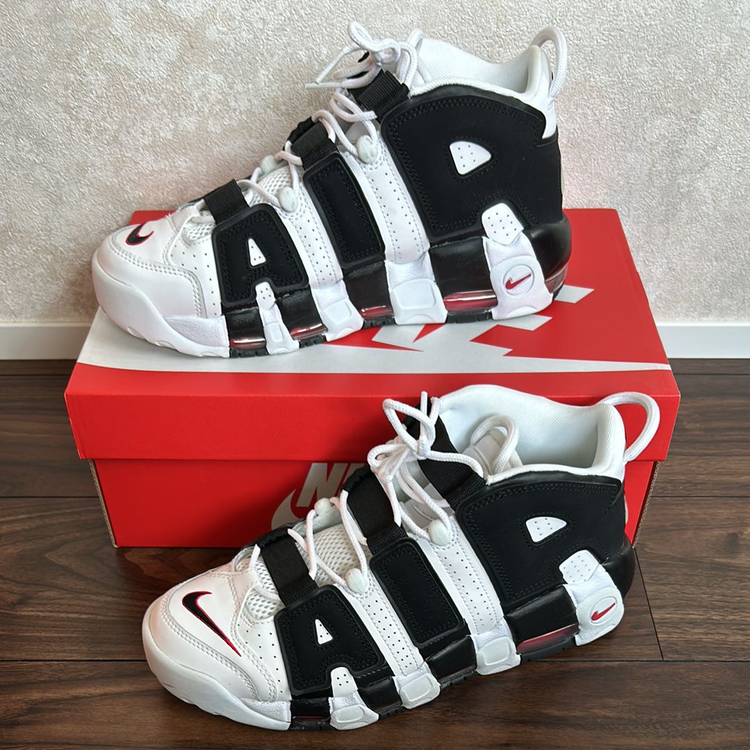NIKE AIR MORE UPTEMPO "WHITE/BLACK/UNIVERSITY RED"(2020)