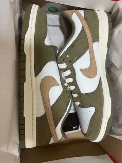 Nike Dunk Low Retro PRM "Medium Olive and Summit White"