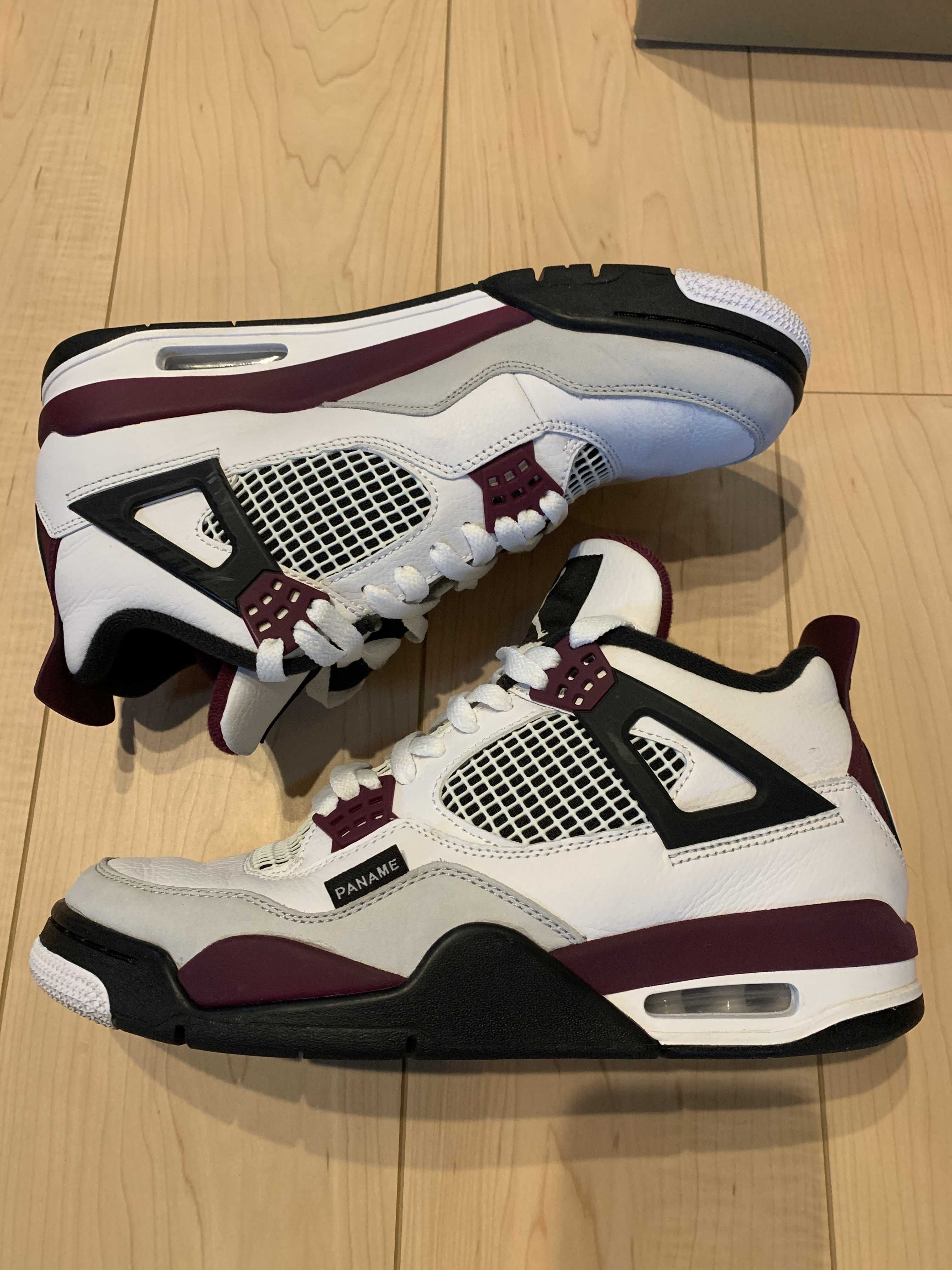 Paris Saint Germain ×Nike Air Jordan 4 Retro "White/Bordeaux/Neutral Gray"