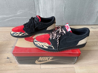Sole Fly × Nike Air Jordan 1 Low "Black and Sport Red"