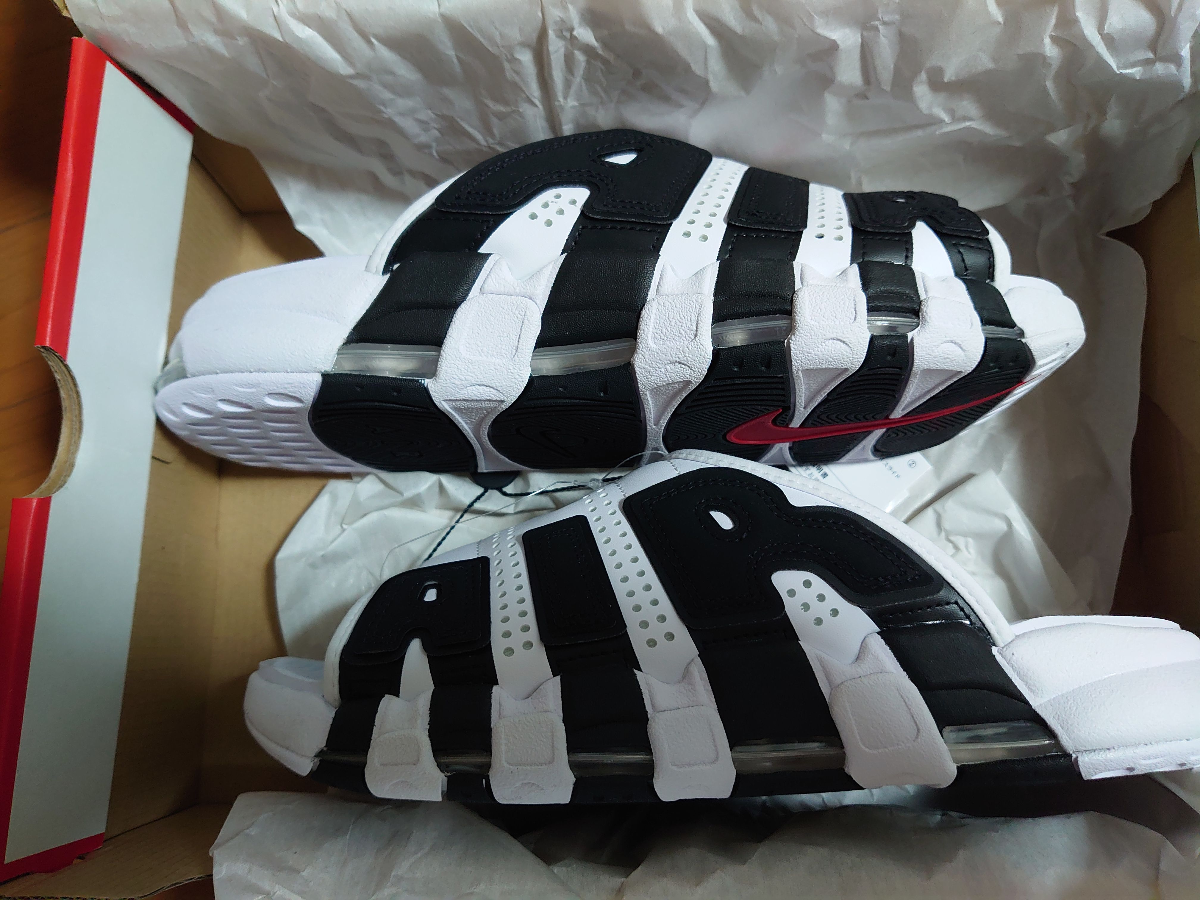 Nike Air More Uptempo Slide "White and Black"