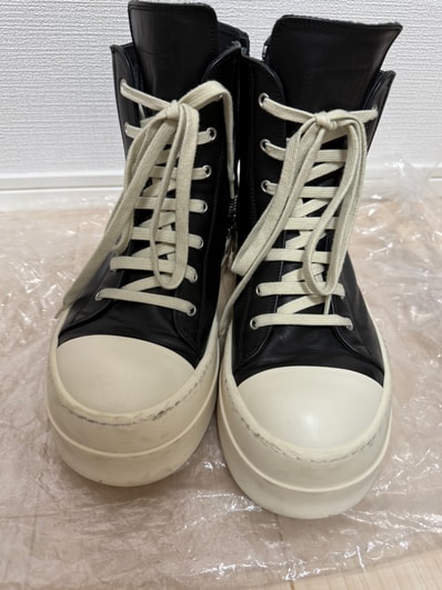 Rick Owens SS26 Mega Bumper Sneaks "Black/Milk"