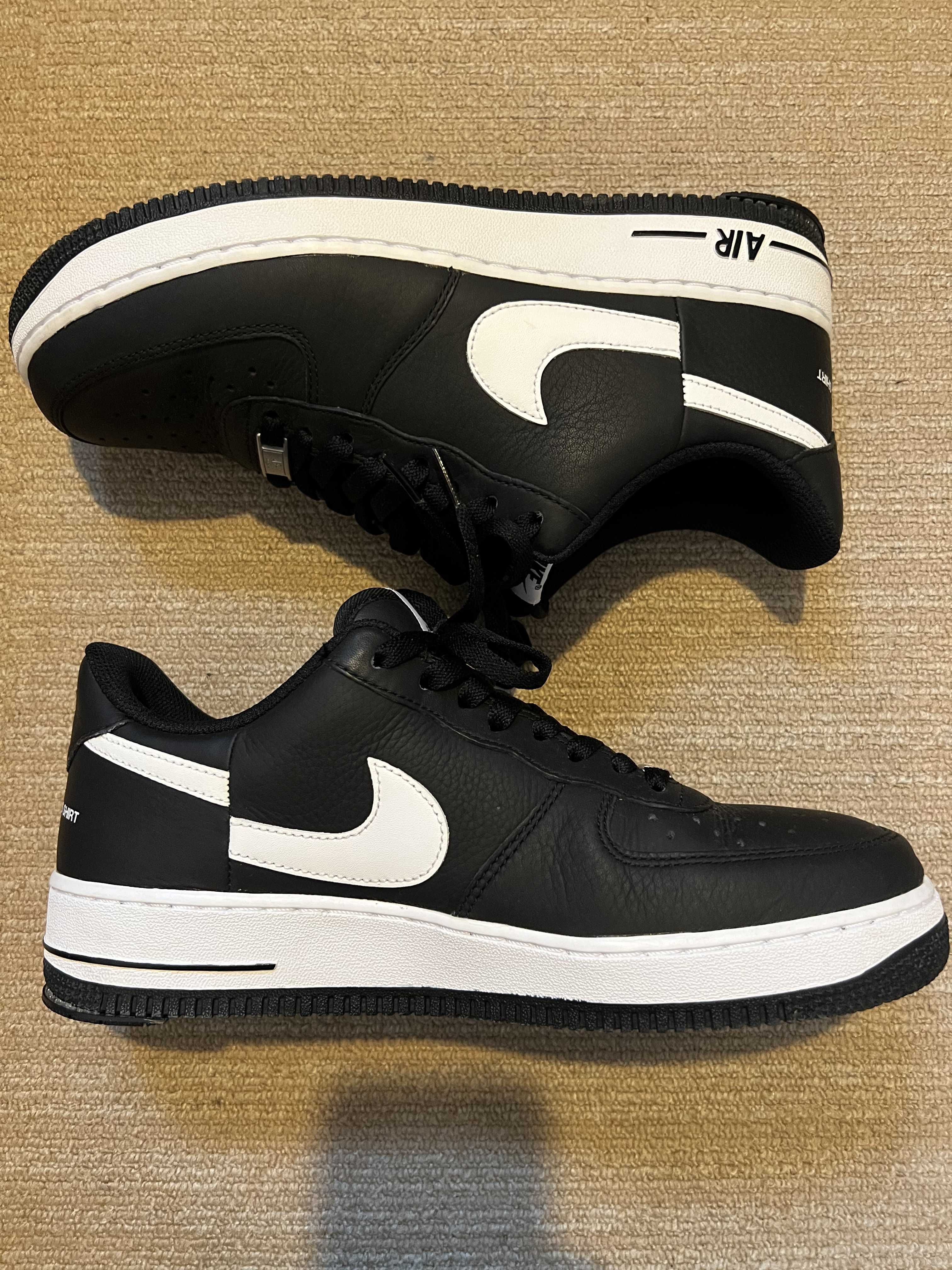 Supreme × COMME des GARCONS SHIRT × Nike Air Force 1 Low "Black/White" (2018)