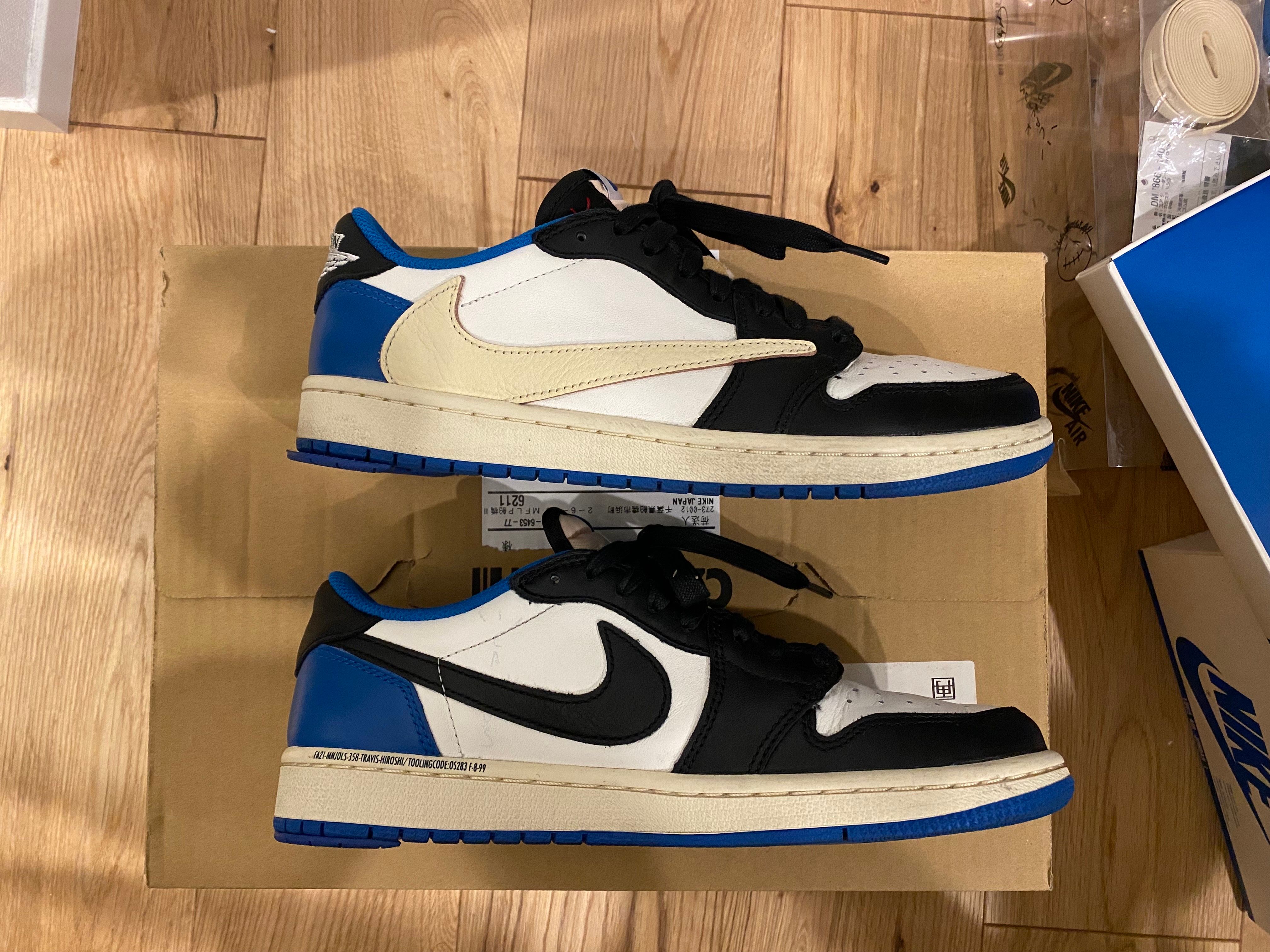 Travis Scott × fragment design × Nike Air Jordan 1 Low OG SP "Military Blue"