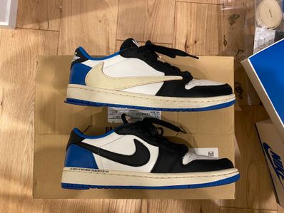 Travis Scott × fragment design × Nike Air Jordan 1 Low OG SP "Military Blue"