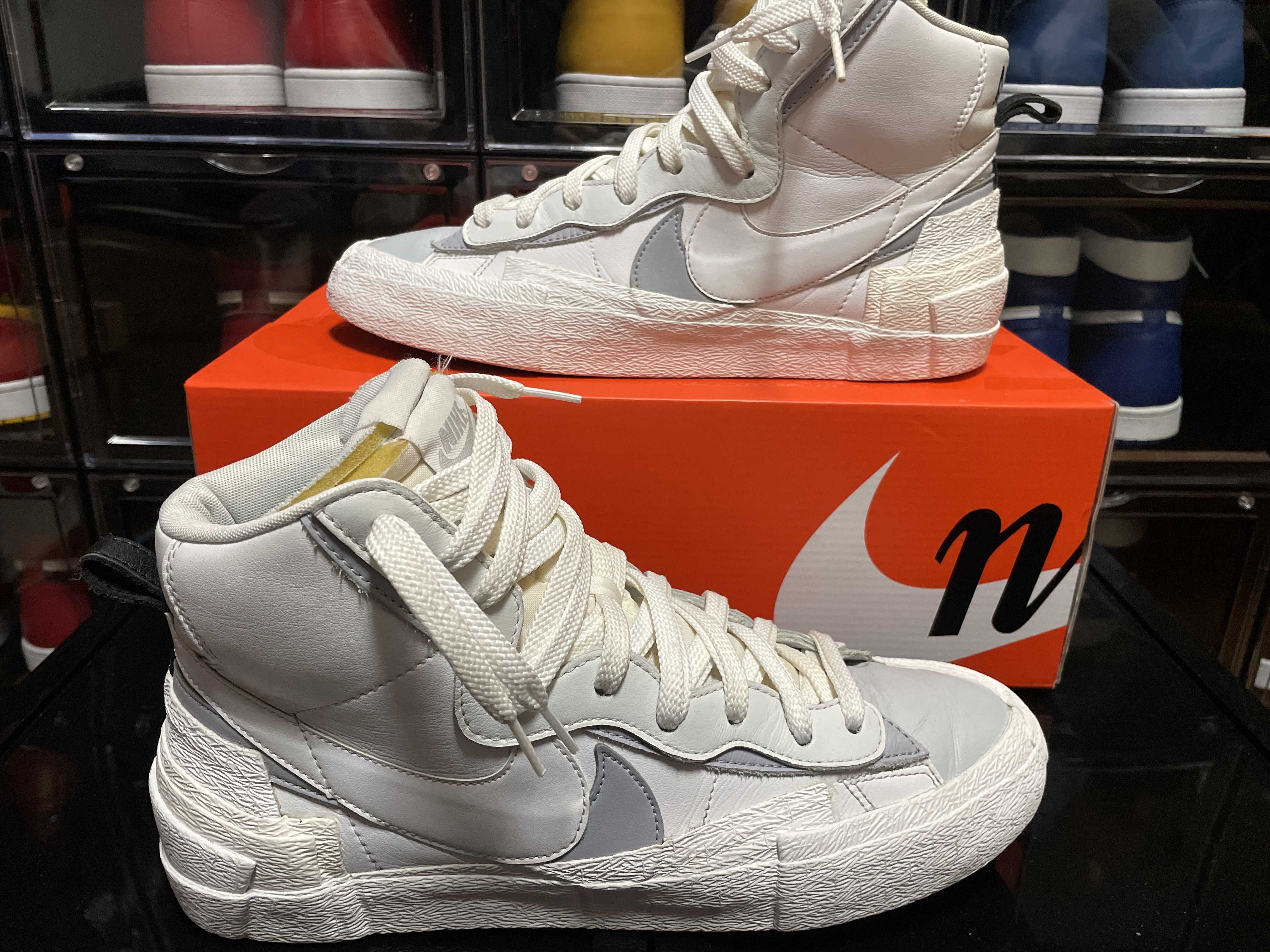 sacai × NIKE BLAZER MID "WHITE/WOLF GREY"