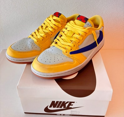Travis Scott × Nike Women's Air Jordan 1 Retro Low OG "Canary"