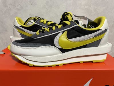UNDERCOVER × sacai × Nike LD Waffle "Black/Sail-Dark Grey-Bright Citron"