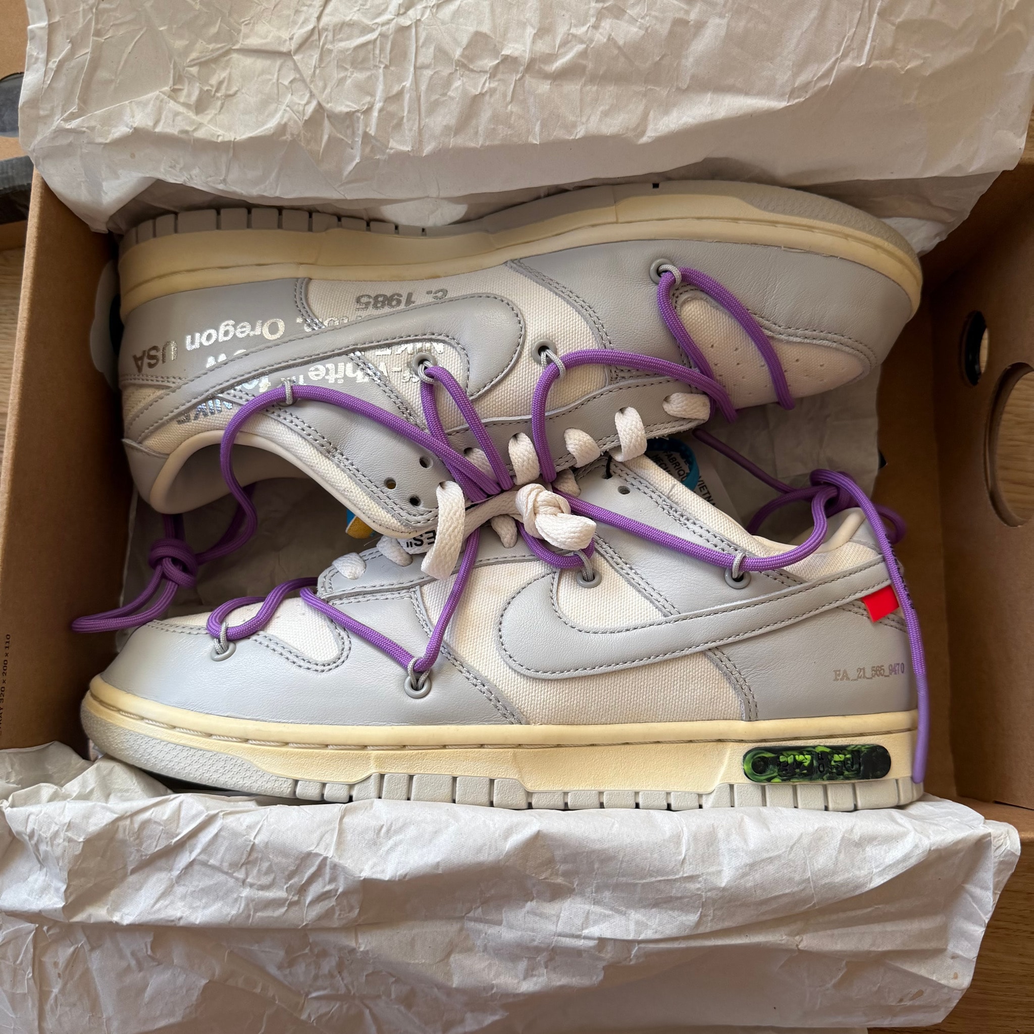 Off-White × Nike Dunk Low "Sail/Neutral Gray"