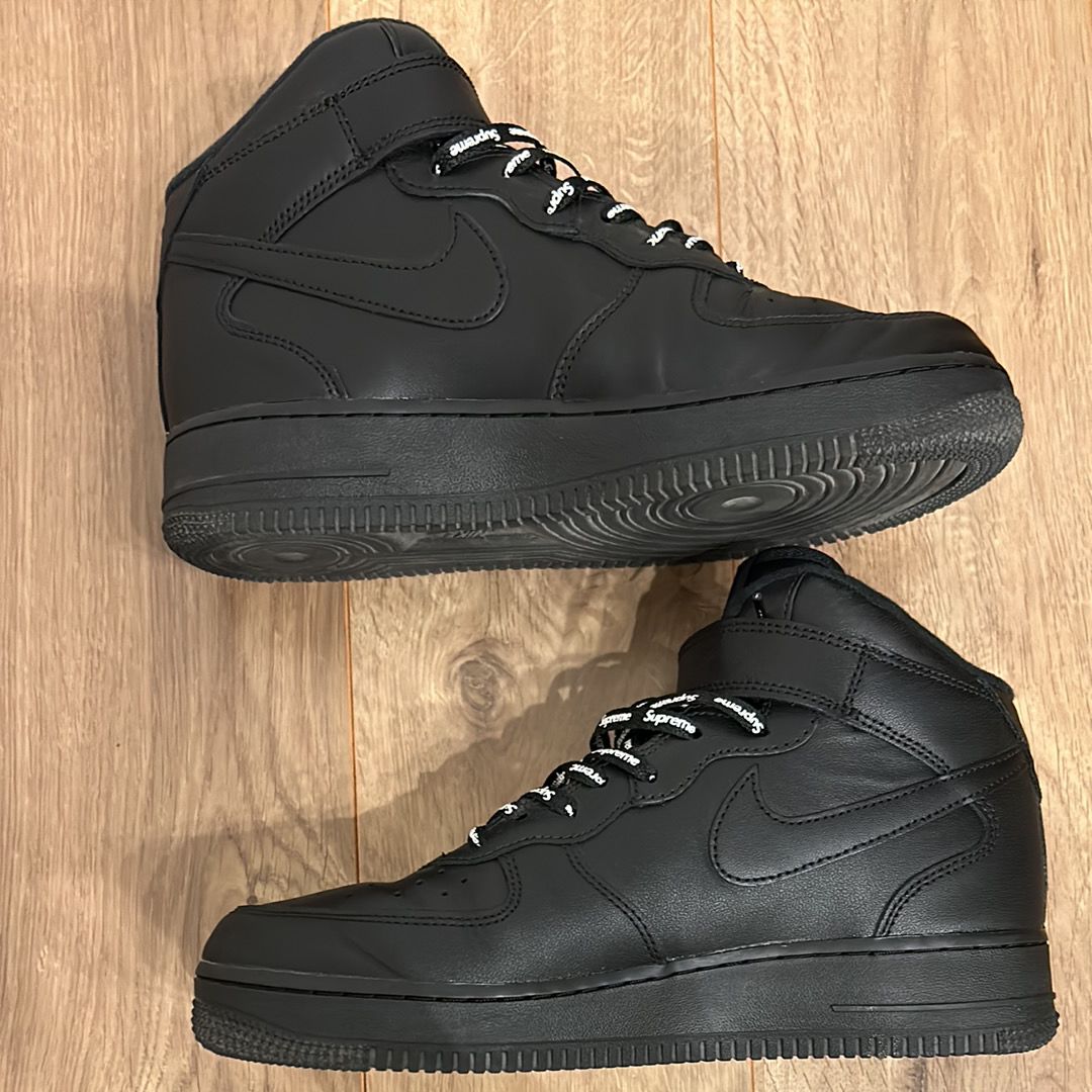 Supreme × Nike Air Force 1 Mid "Black" FW24