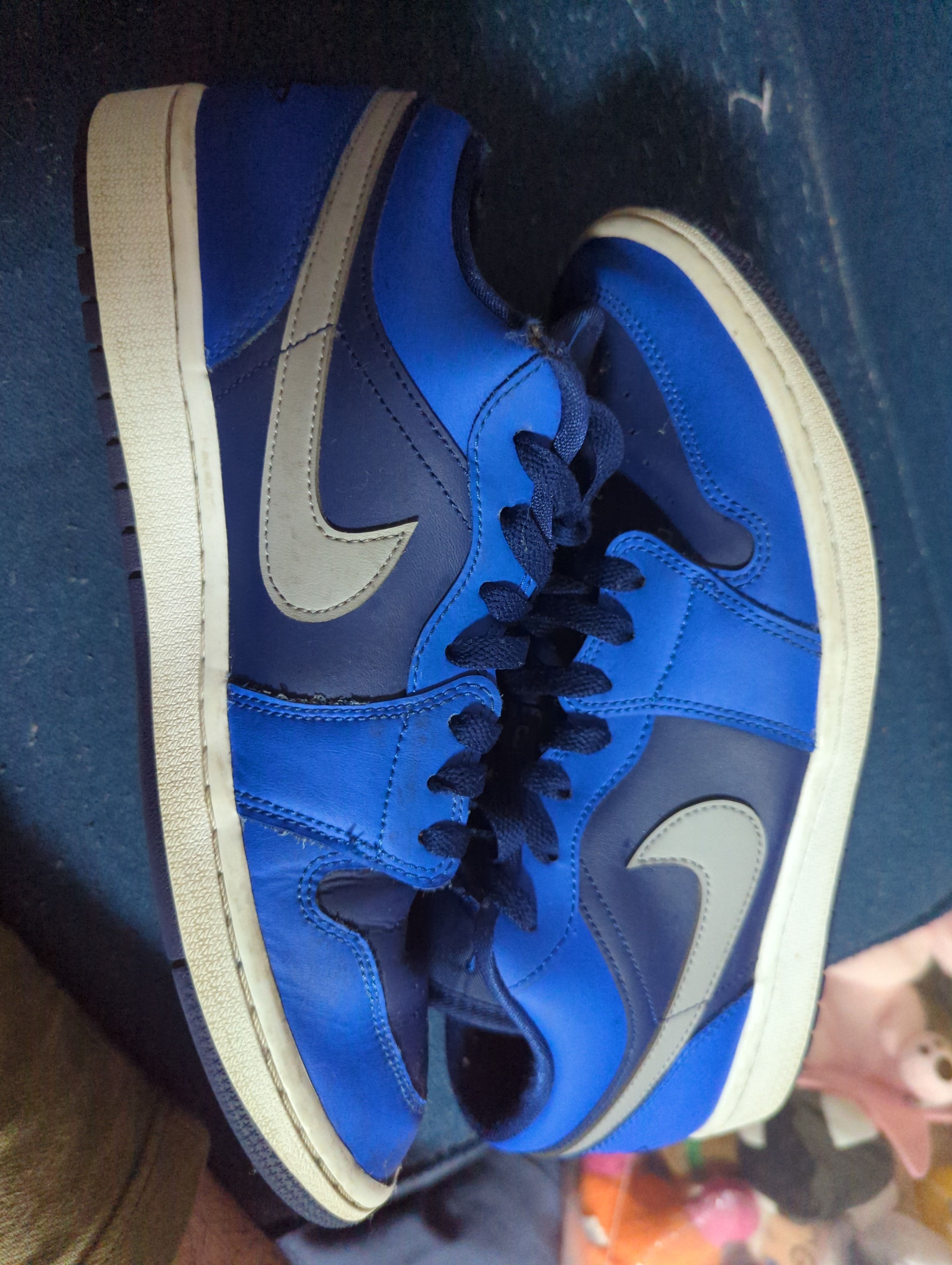 Nike Women's Air Jordan 1 Low "Game Royal/Stealth Blue/Void White"