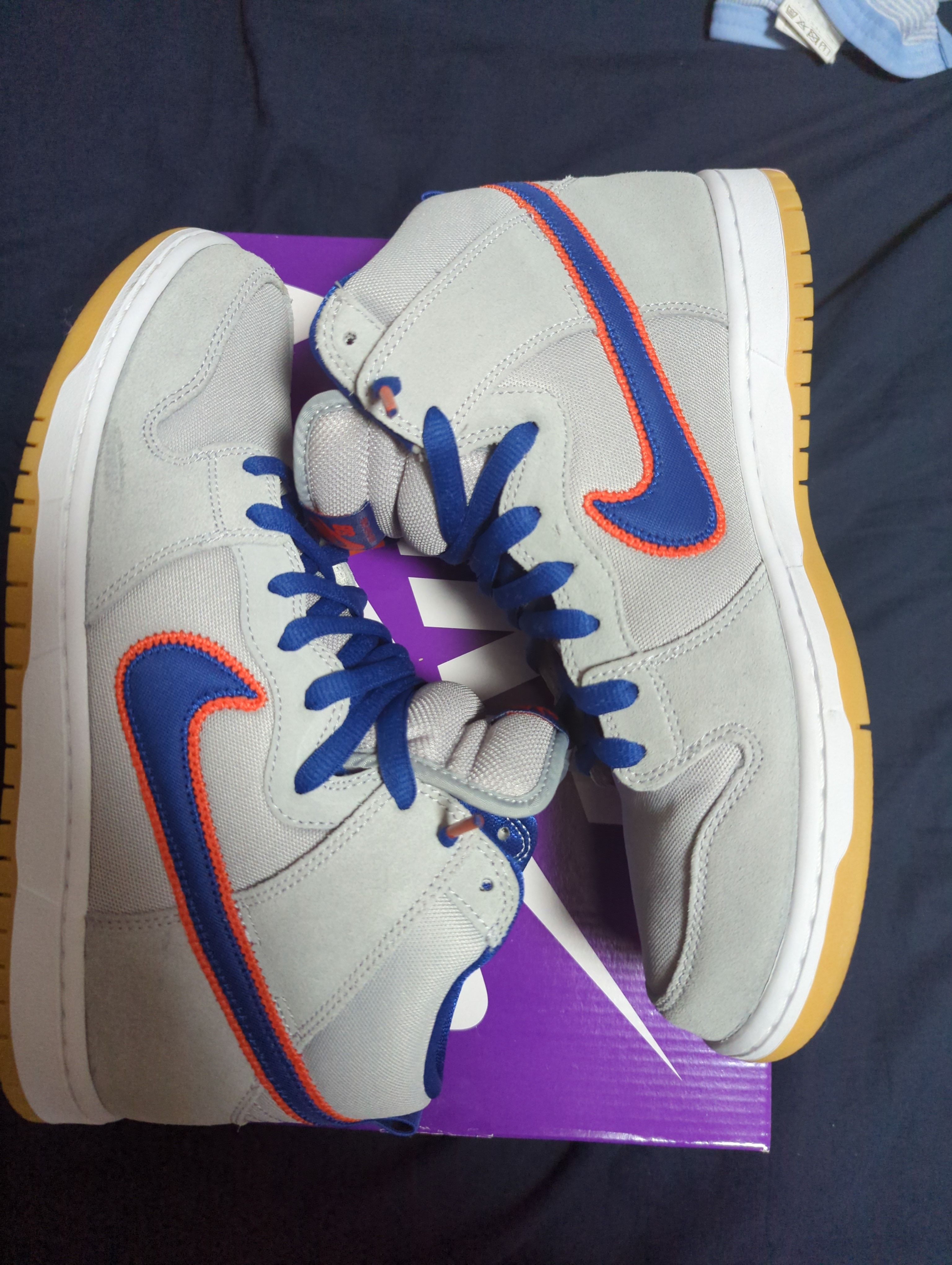 Nike SB Dunk High "Rush Blue and Team Orange/New York Mets" 