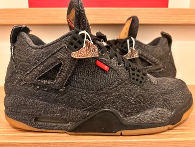 Nike × Levi's Air Jordan 4 "Black Denim" (Tag: LEVIS®)