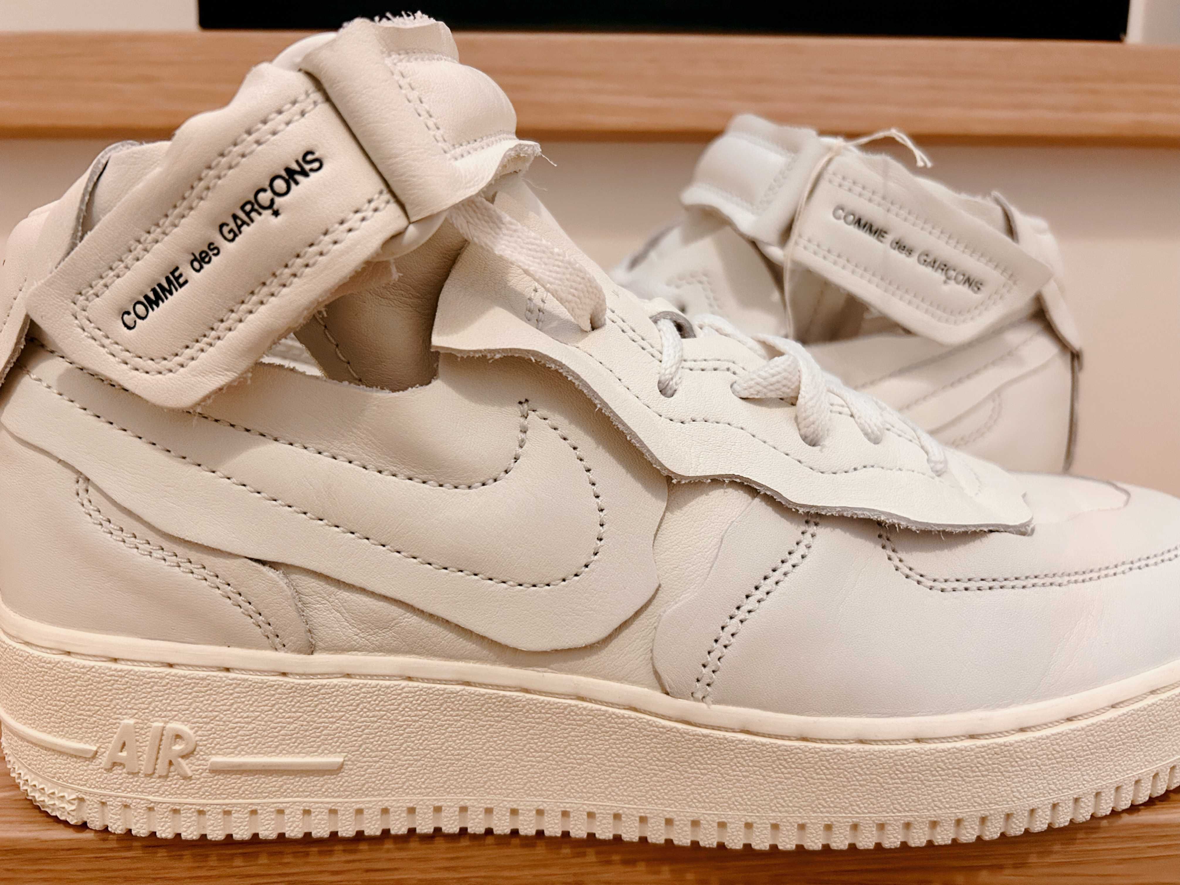 COMME des GARCONS × Nike Air Force 1 Mid "White" 