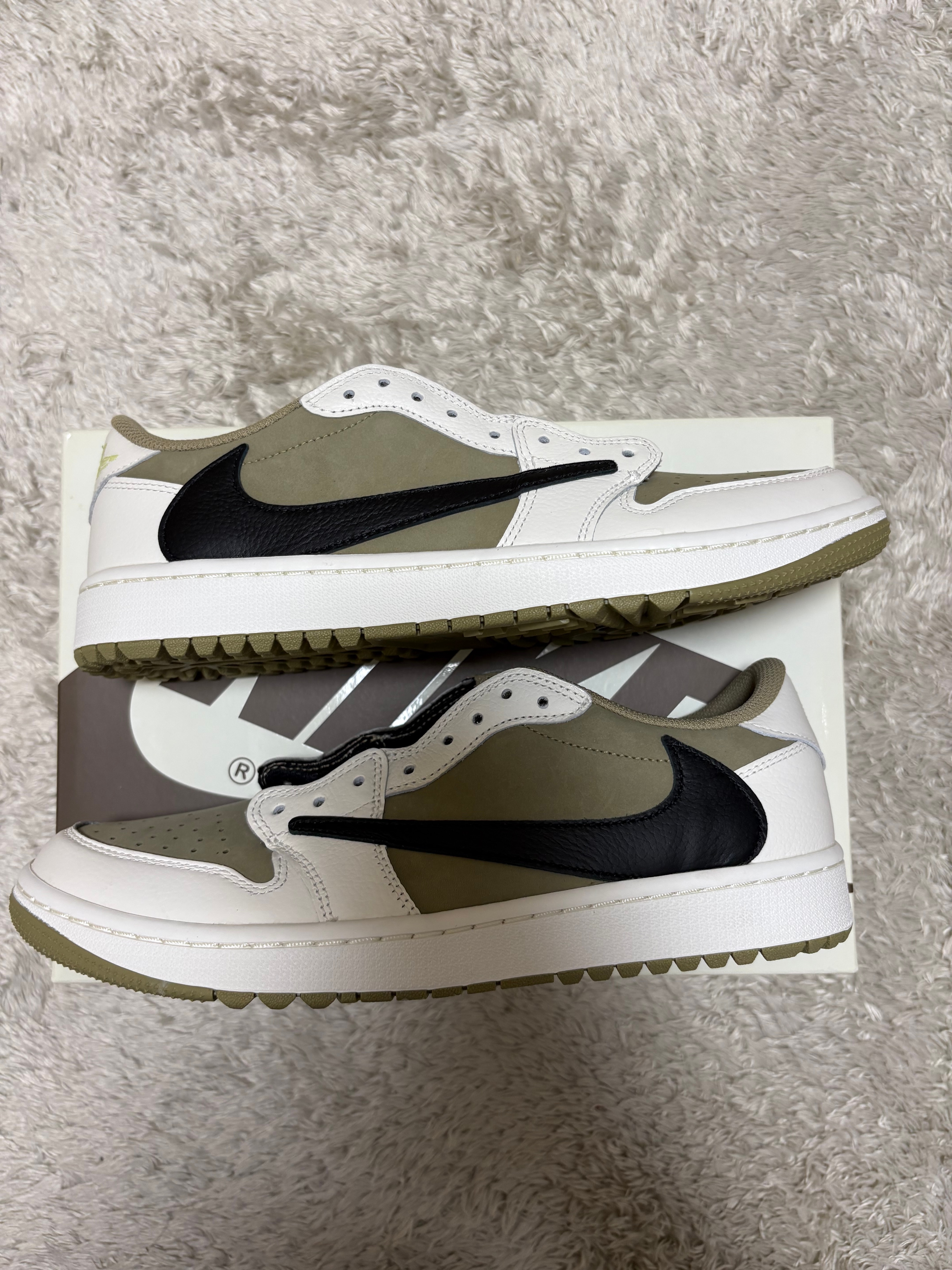 Travis Scott × Nike Air Jordan 1 Low Golf NRG "Neutral Olive"