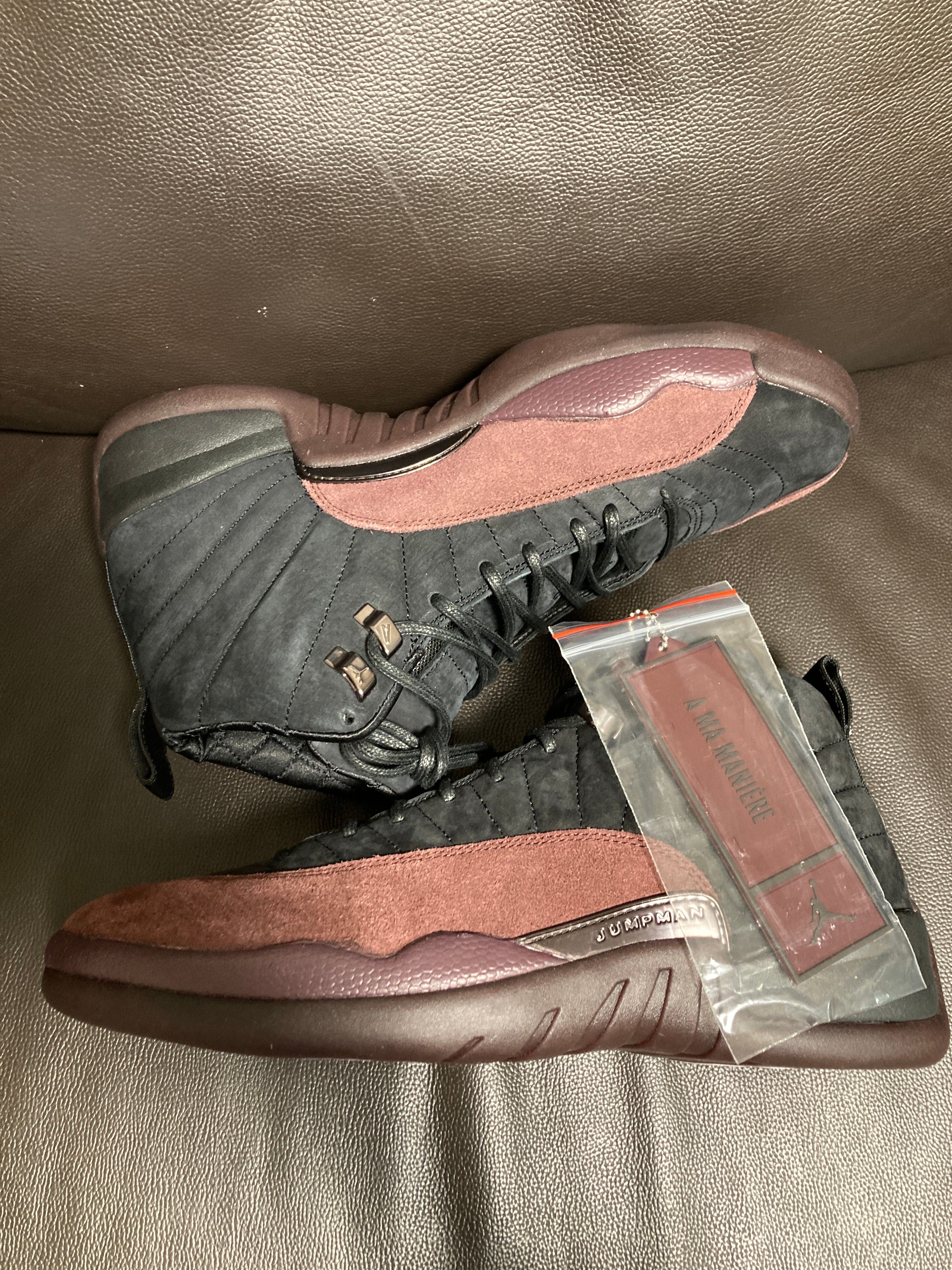 A Ma Maniere × Nike Women's Air Jordan 12 "Black and Burgundy Crush"