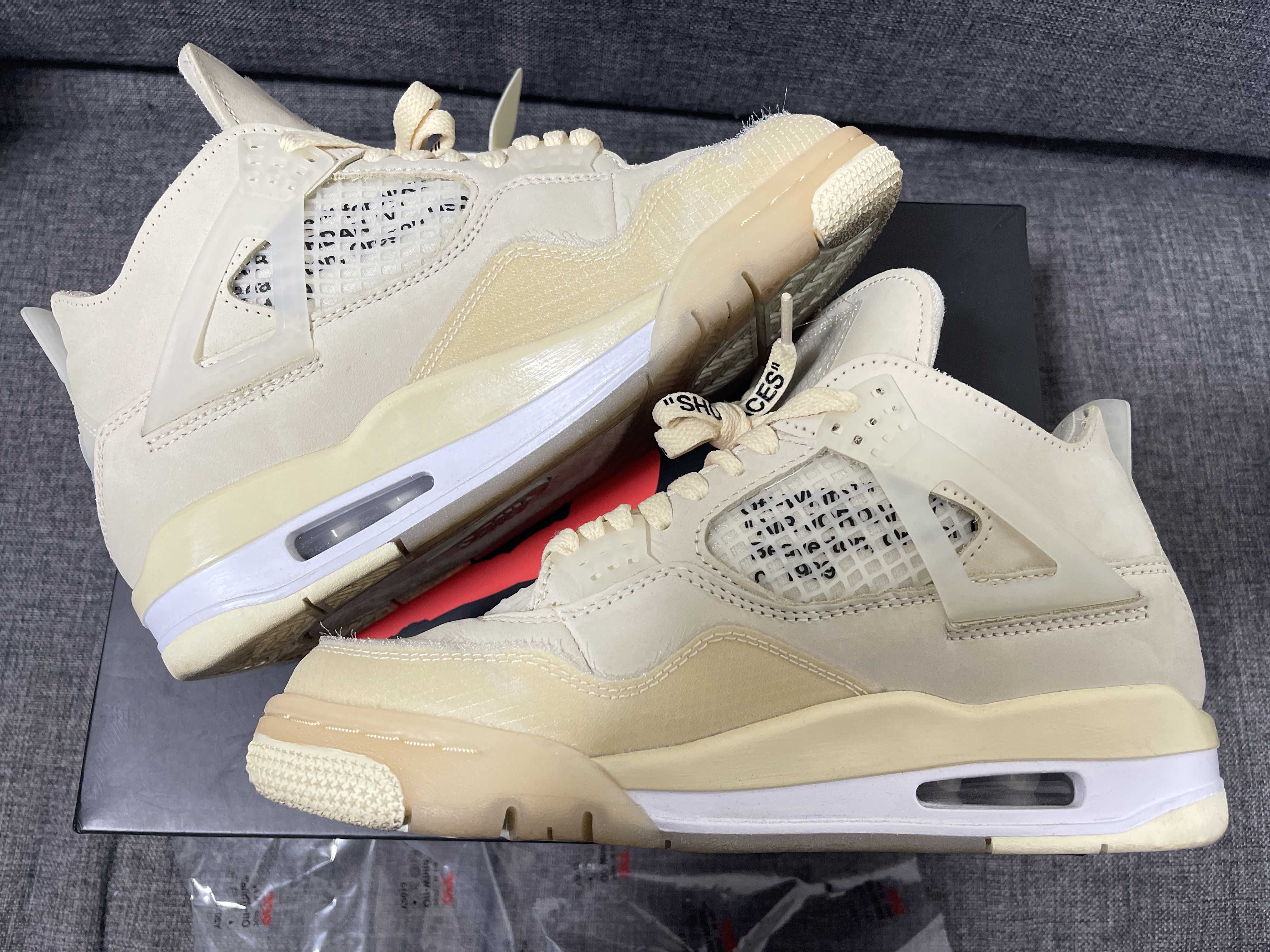 Off-White × Nike Women's Air Jordan 4 SP "Sail"