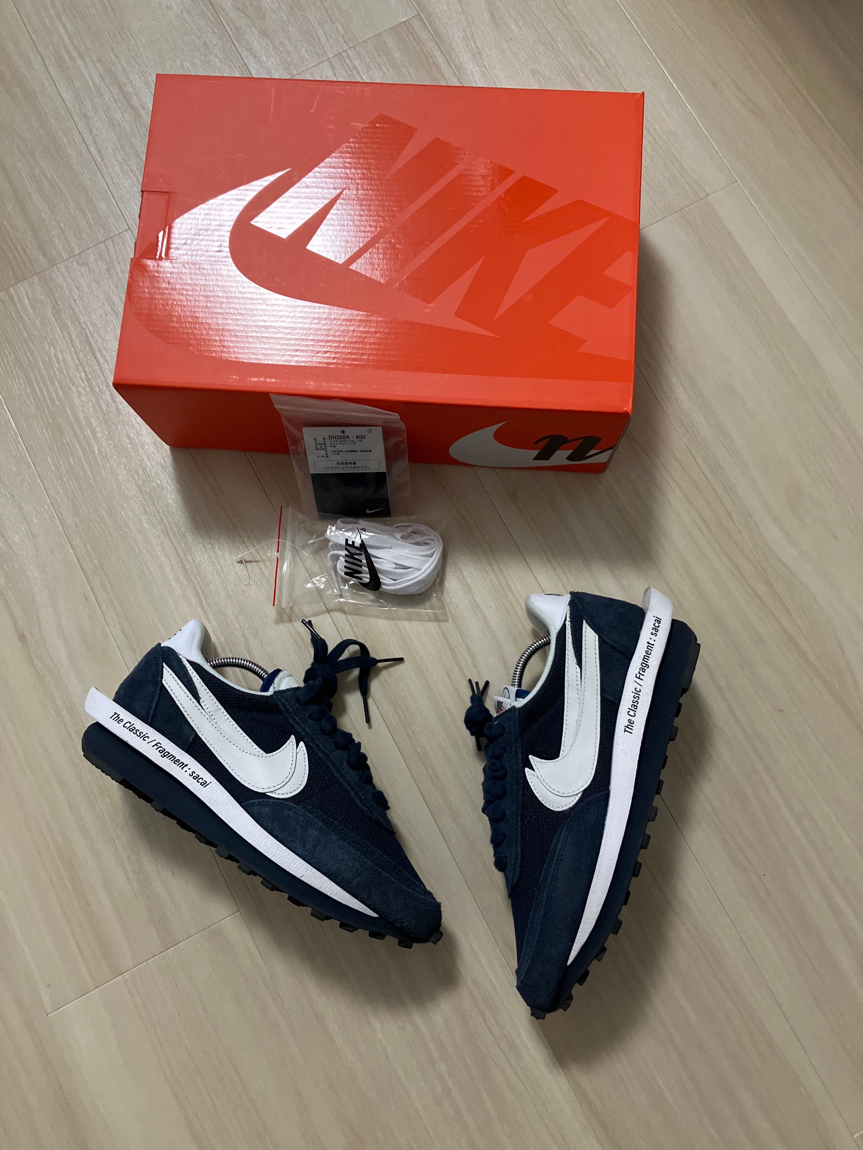 Fragment × sacai × Nike LD Waffle "Blackended Blue"