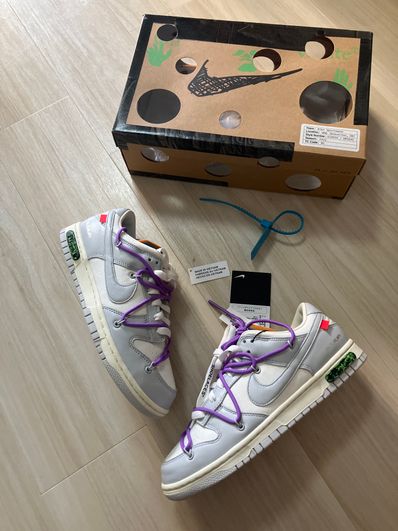 Off-White × Nike Dunk Low "Sail/Neutral Gray"