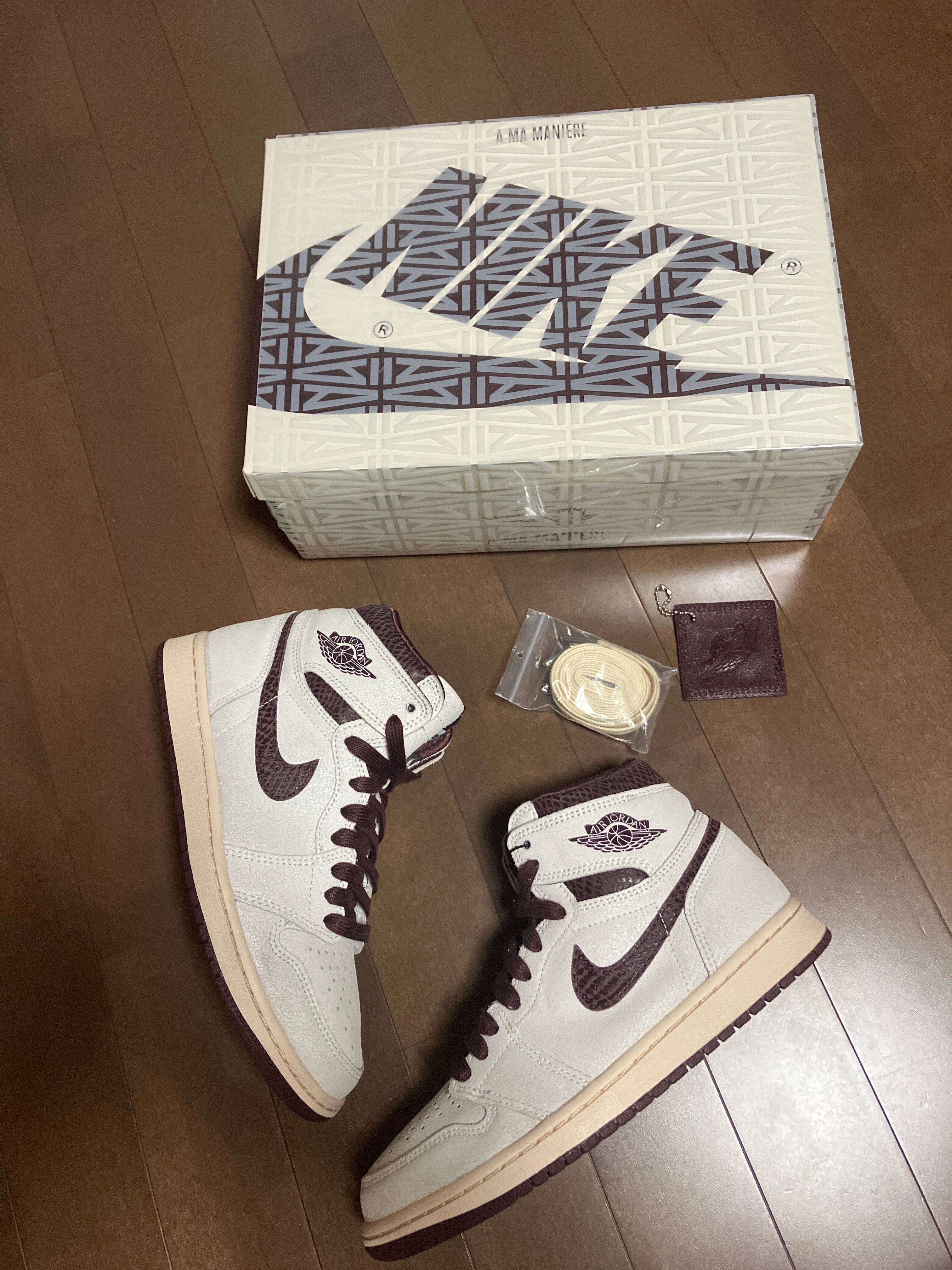 A Ma Maniere × Nike Air Jordan 1 Retro High OG "Sail and Burgundy"