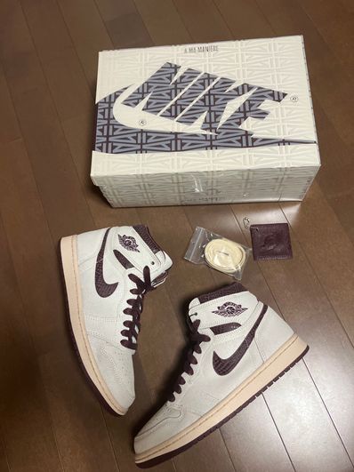 A Ma Maniere × Nike Air Jordan 1 Retro High OG "Sail and Burgundy"
