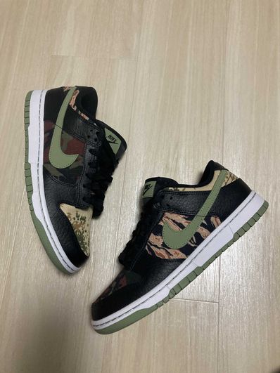 NIKE DUNK LOW SE "BLACK MULTI CAMO"