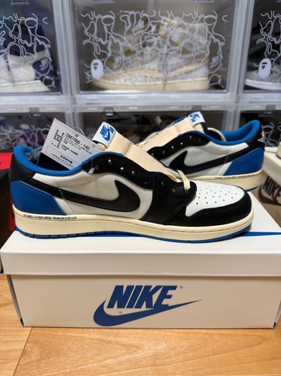 Travis Scott × fragment design × Nike Air Jordan 1 Low OG SP "Military Blue"