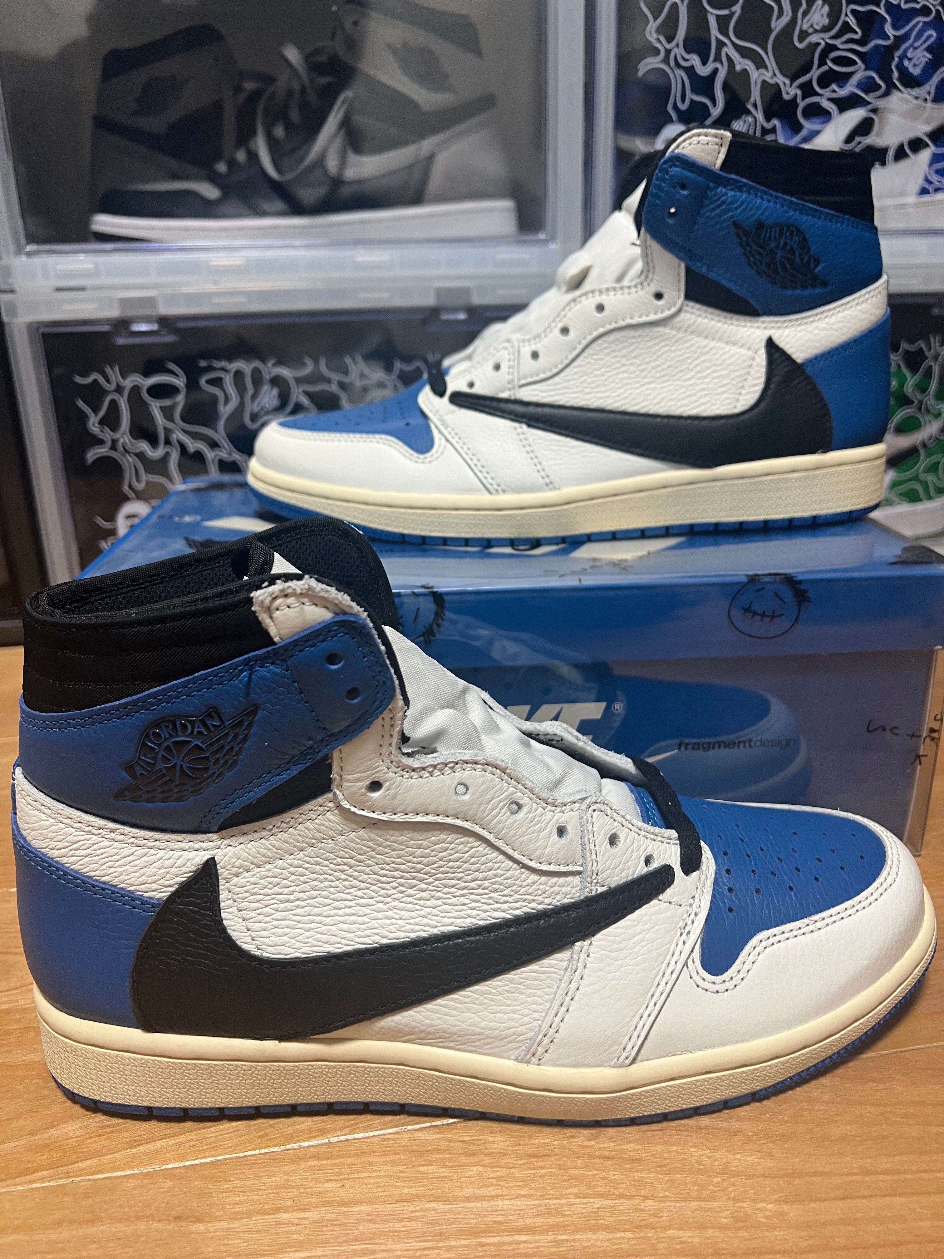 Travis Scott × fragment design × Nike Air Jordan 1 Retro High OG SP "Military Blue"