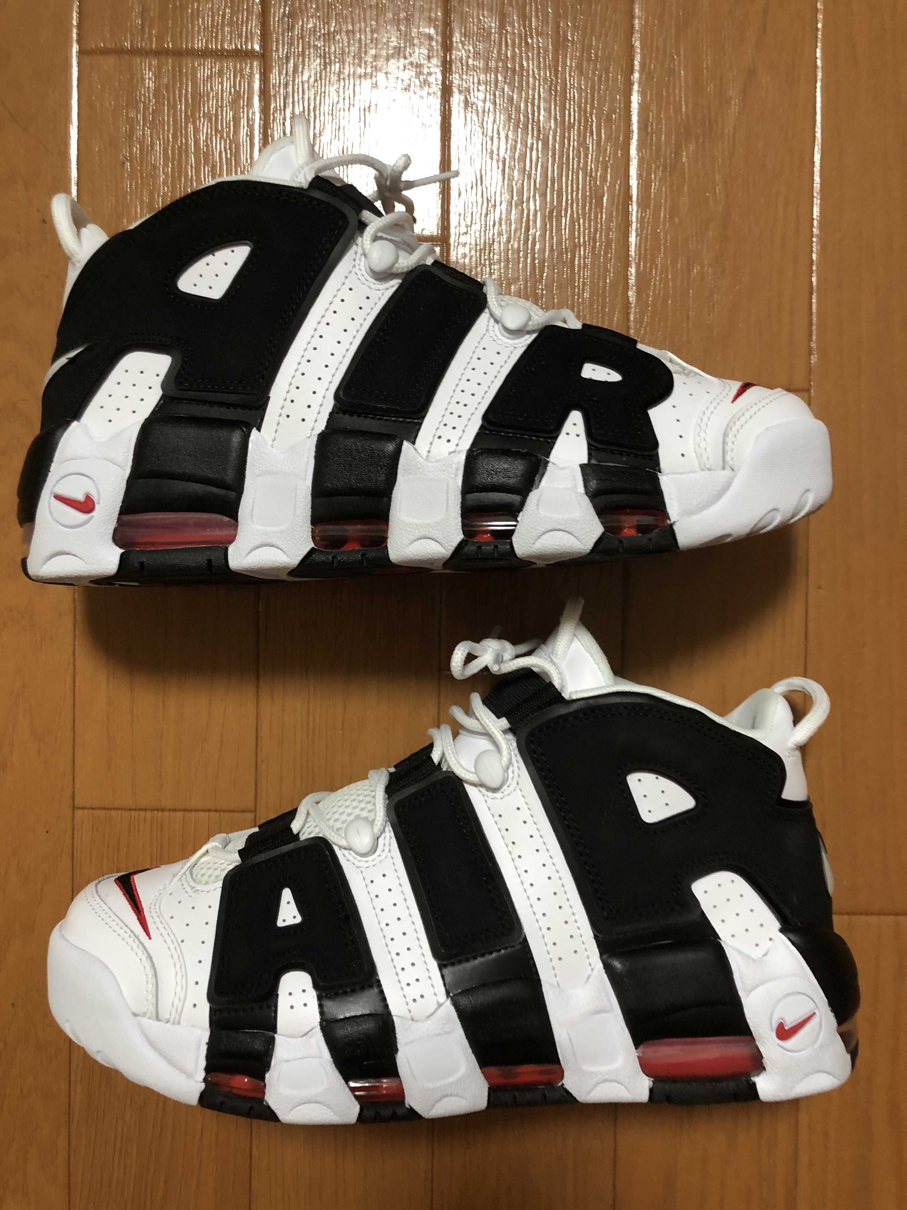 NIKE AIR MORE UPTEMPO "WHITE/BLACK/UNIVERSITY RED"(2020)