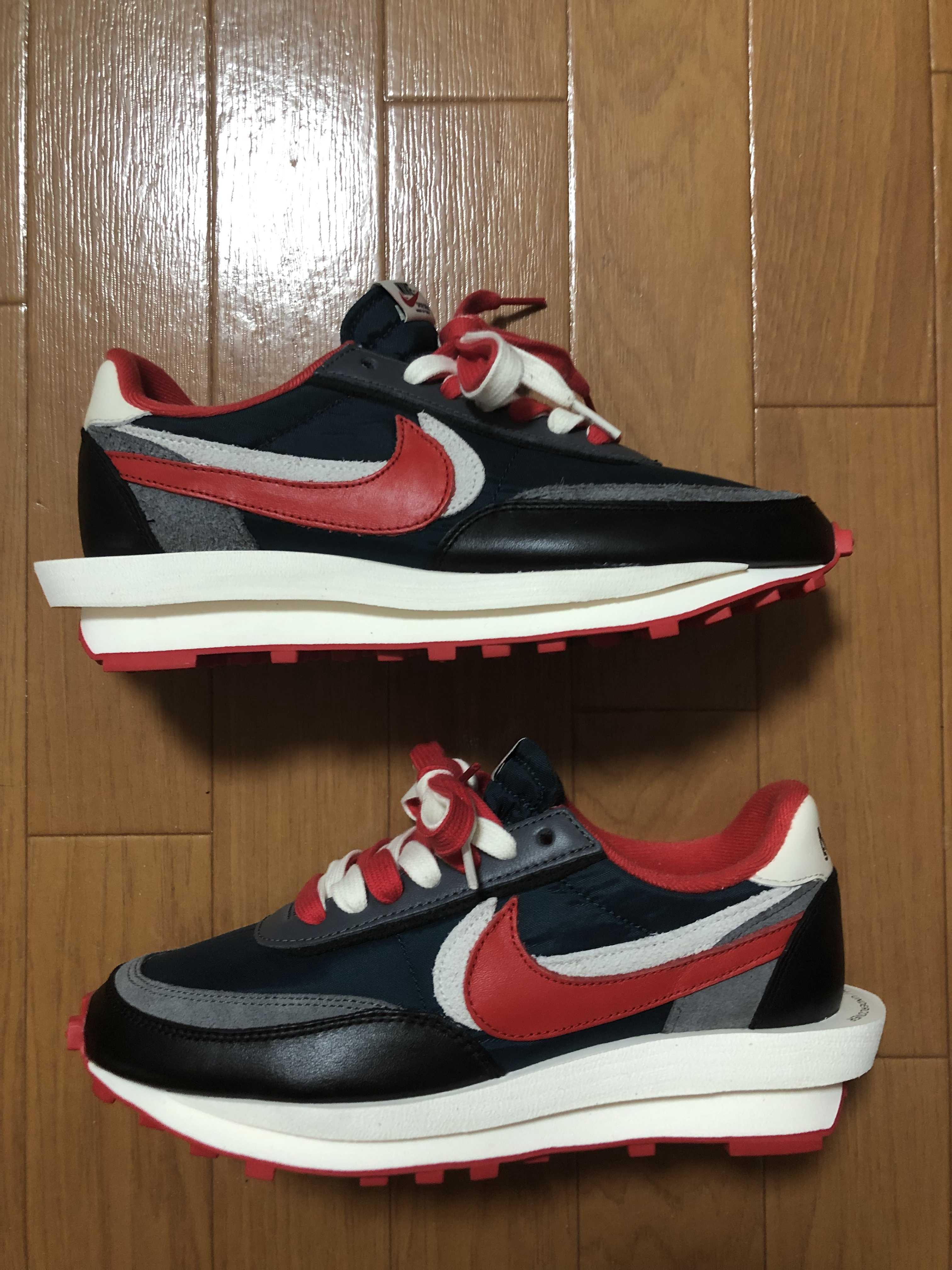UNDERCOVER × sacai × Nike LD Waffle "Midnight Spruce/Pale Ivory-Dark Grey-University Red"