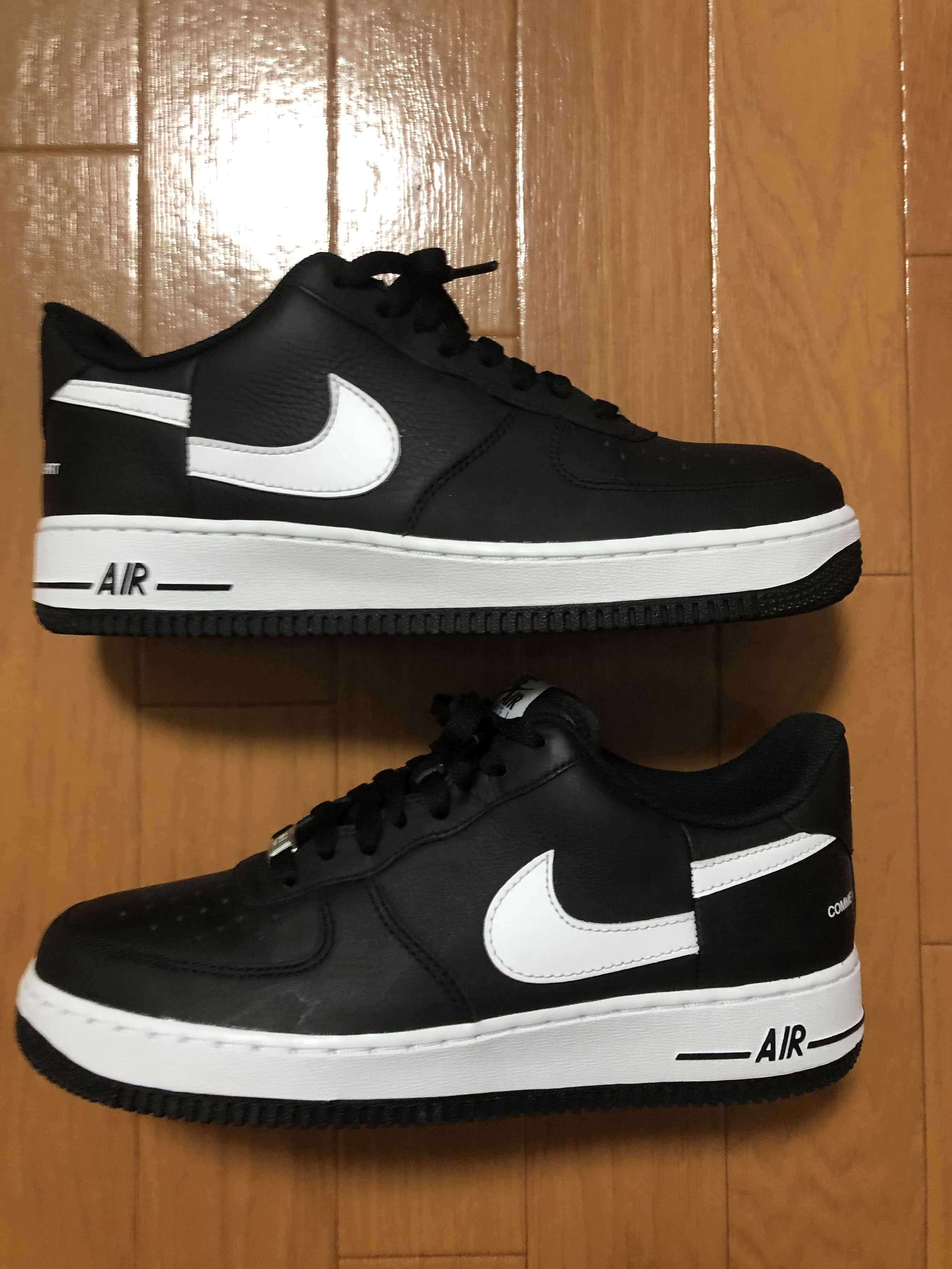 Supreme × COMME des GARCONS SHIRT × Nike Air Force 1 Low "Black/White" (2018)
