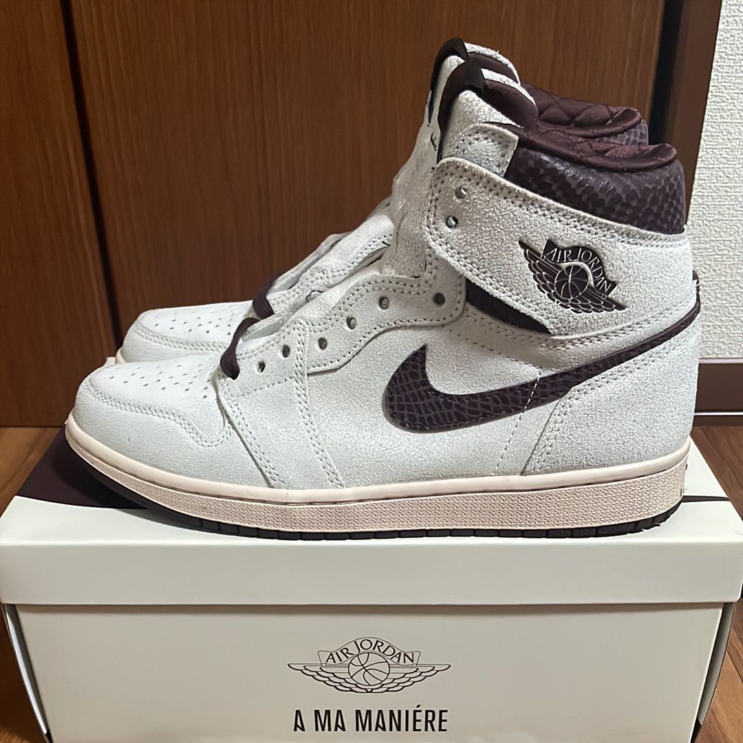 A Ma Maniere × Nike Air Jordan 1 Retro High OG "Sail and Burgundy"
