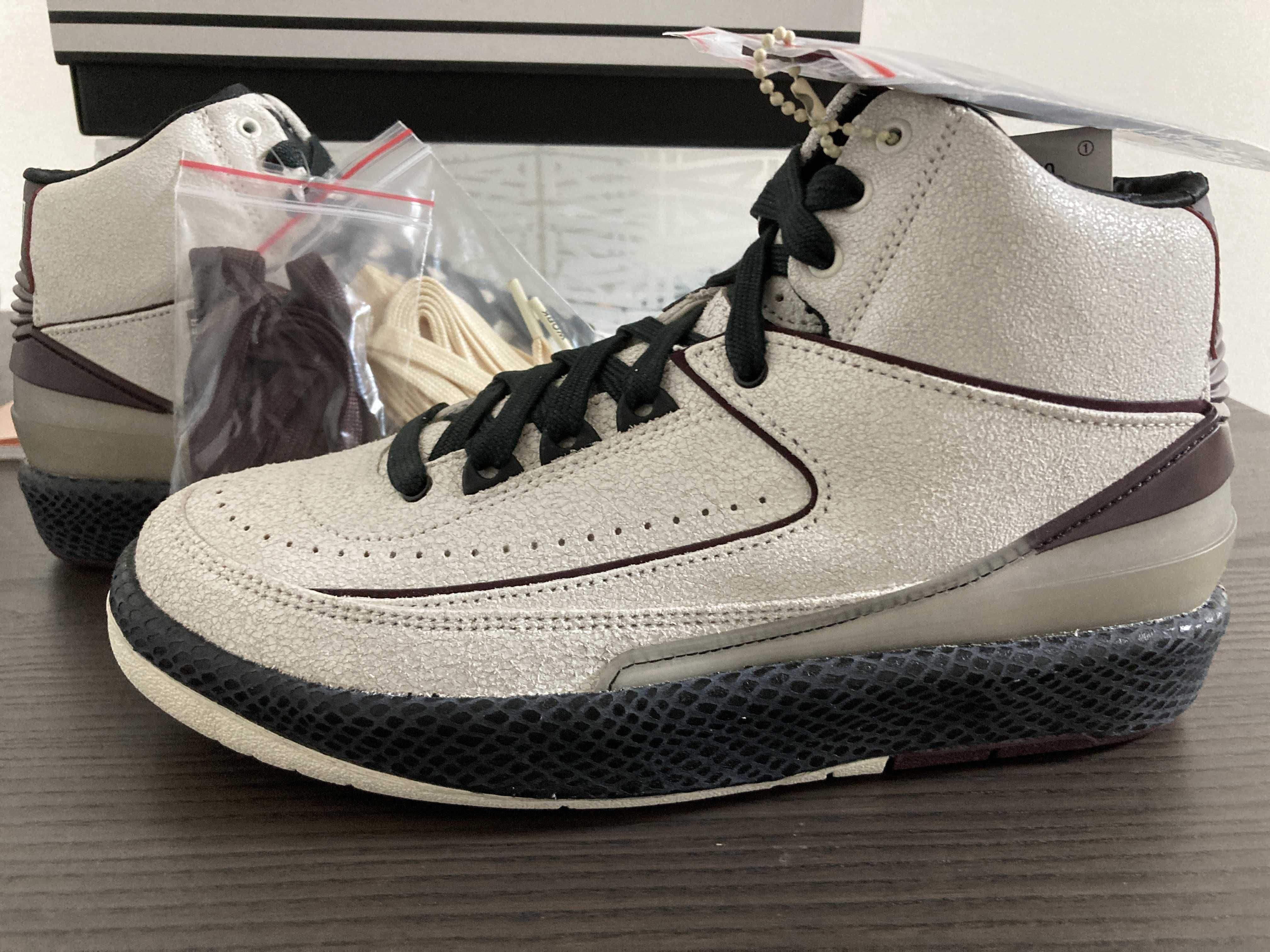 A Ma Maniere × Nike Air Jordan 2 "Airness/Sail and Burgundy"