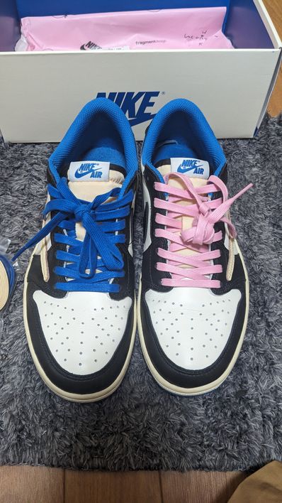 Travis Scott × fragment design × Nike Air Jordan 1 Low OG SP "Military Blue"