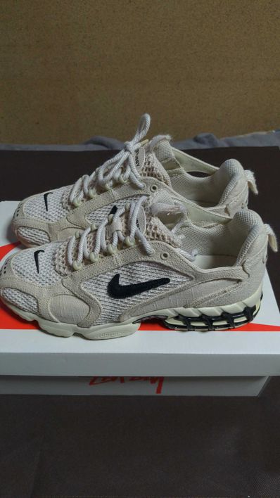 Stussy × Nike Air Zoom Spiridon CG 2 "Fossil/Black"