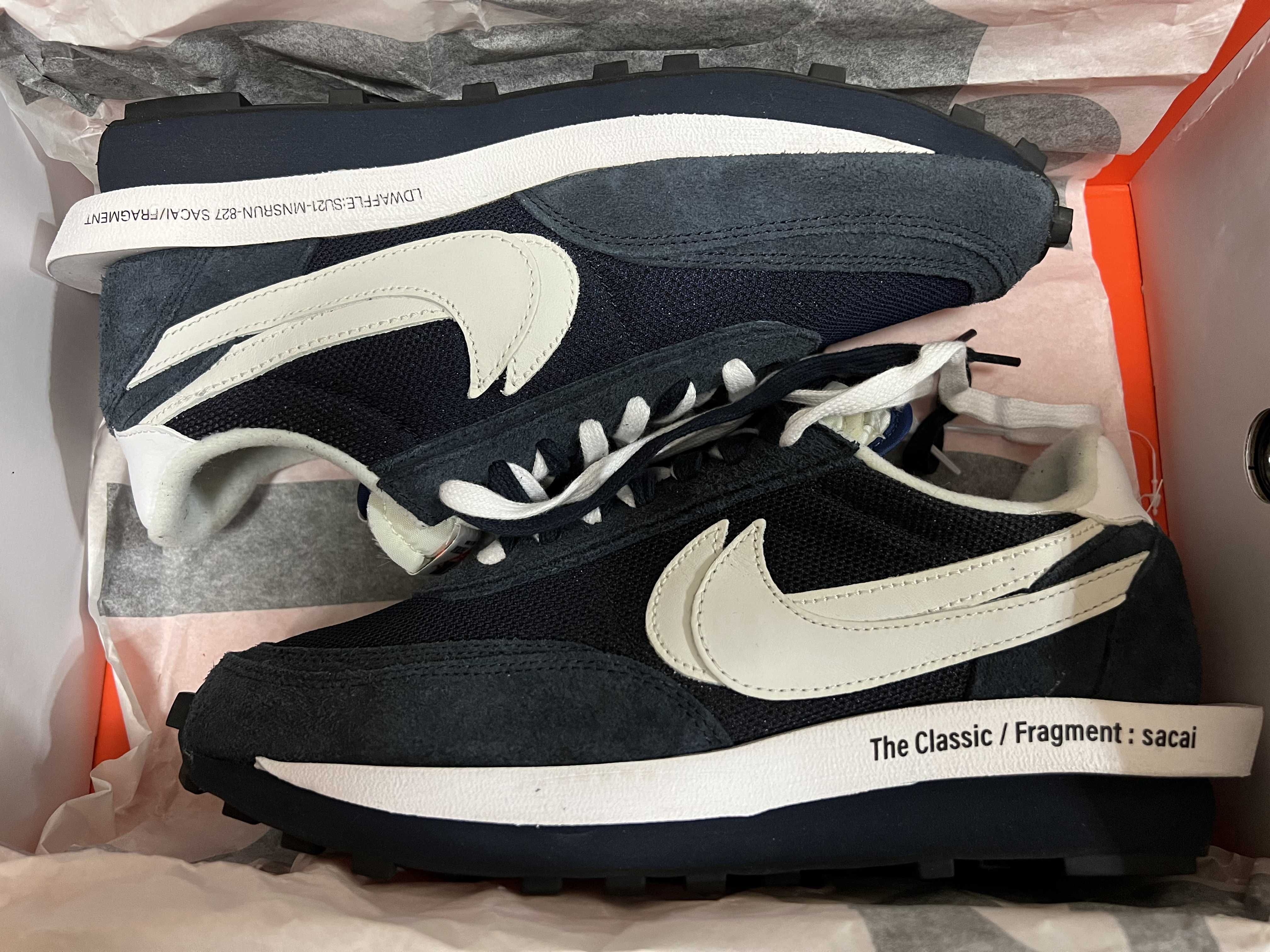 Fragment × sacai × Nike LD Waffle "Blackended Blue"